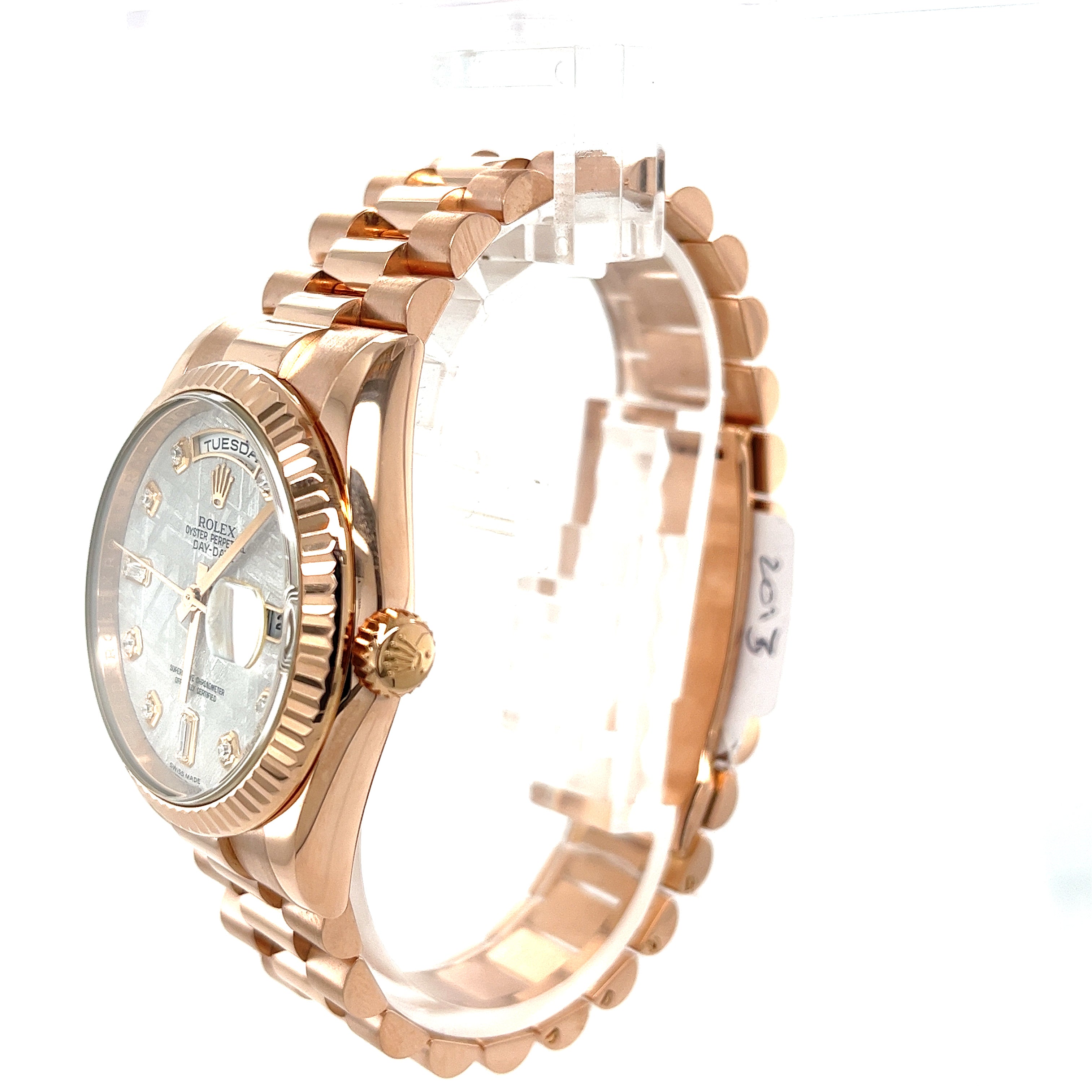 Rolex 18ct Rose Gold Day Date reference 118235 With Factory Meteorite Dial
