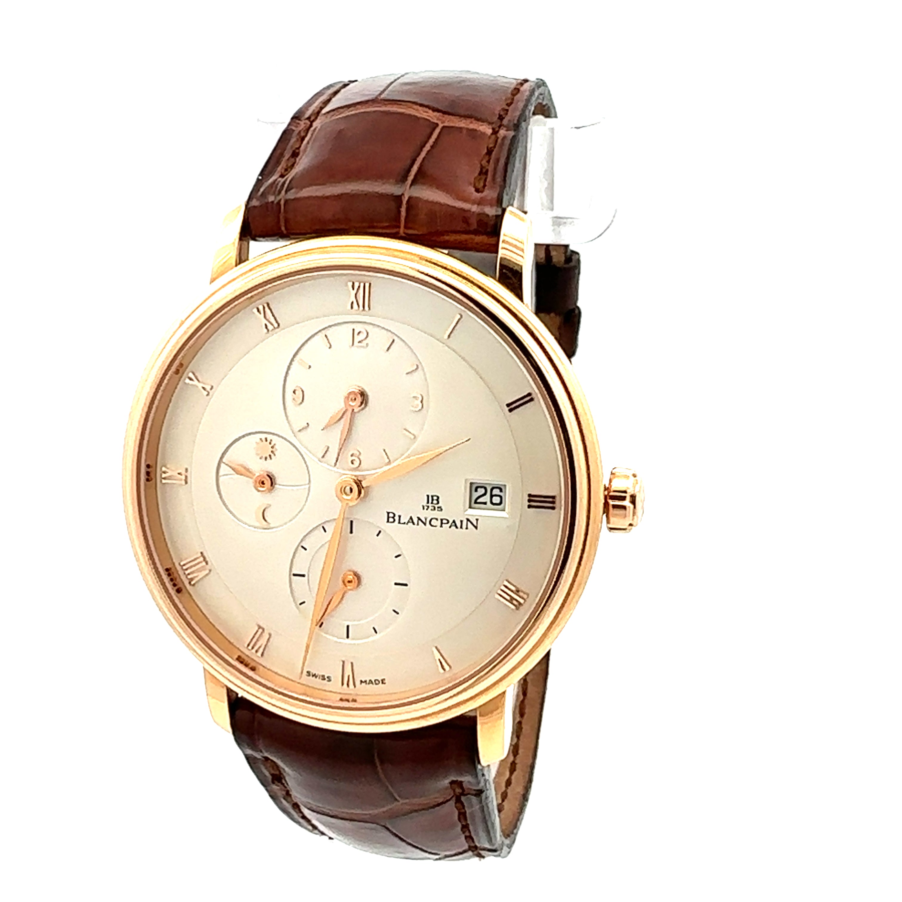 Blancpain 18ct Rose Gold Villeret Time Zone reference 6260-3642-55