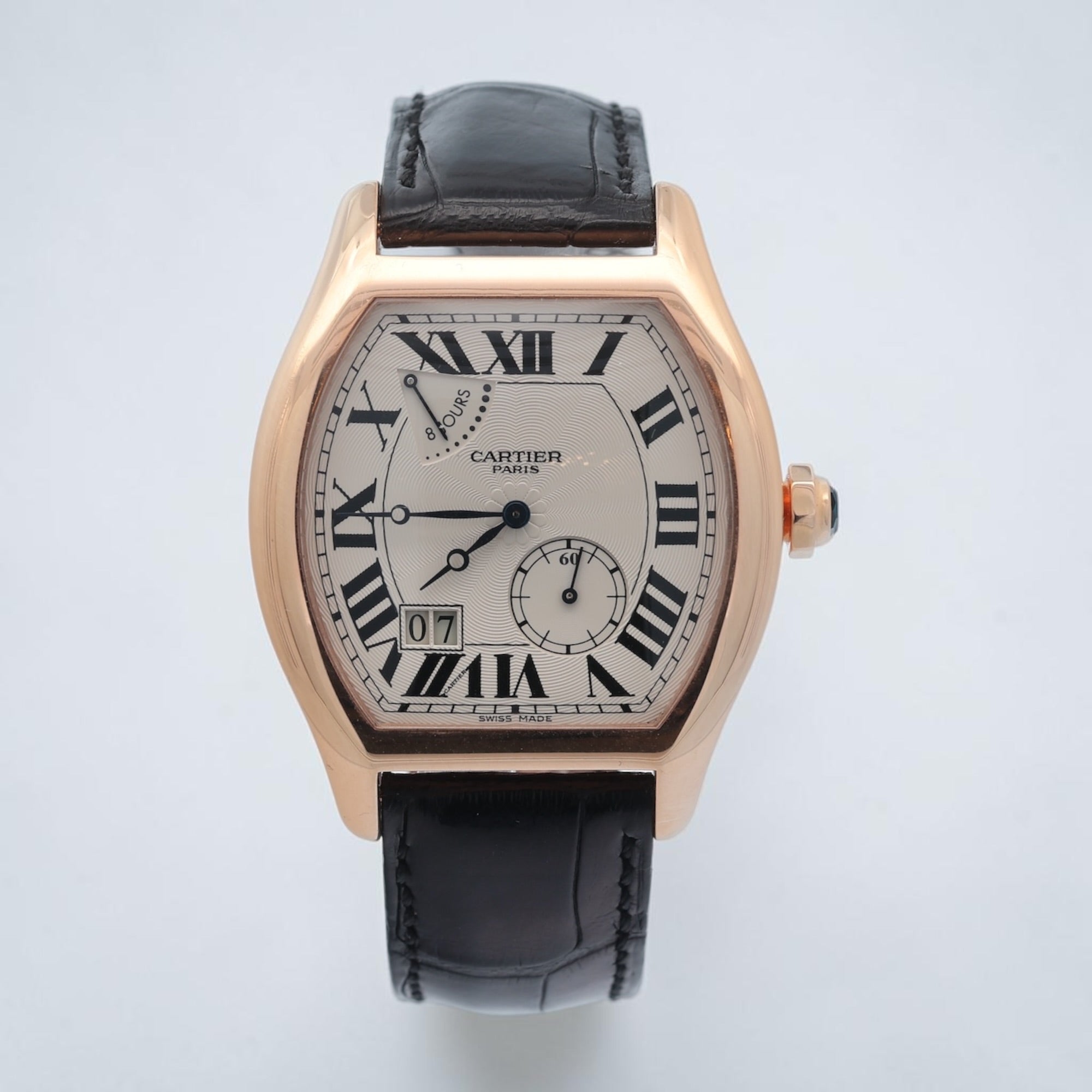 Cartier 18ct Rose Gold Tortue 8Days Collection Privee Cartier Paris reference 2760/ W1545851