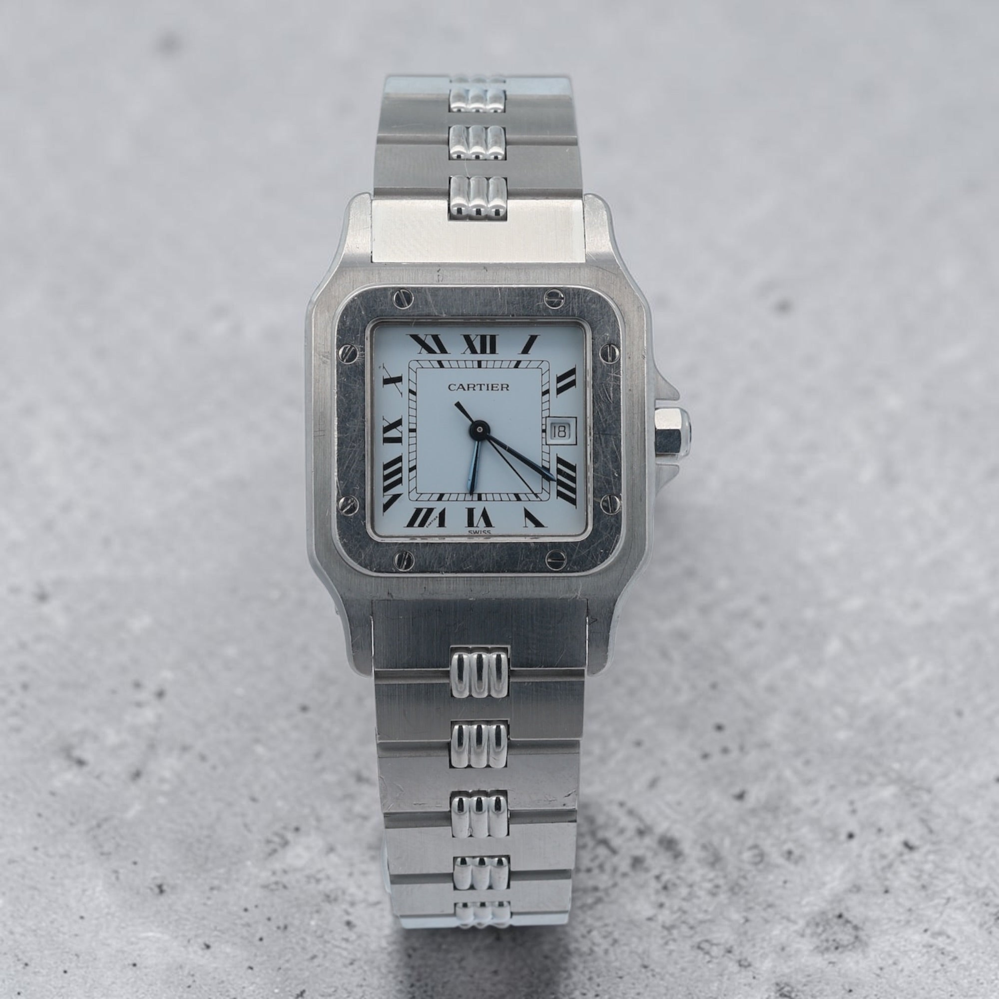 Cartier Santos Carree reference 2960 With Godron Bracelet
