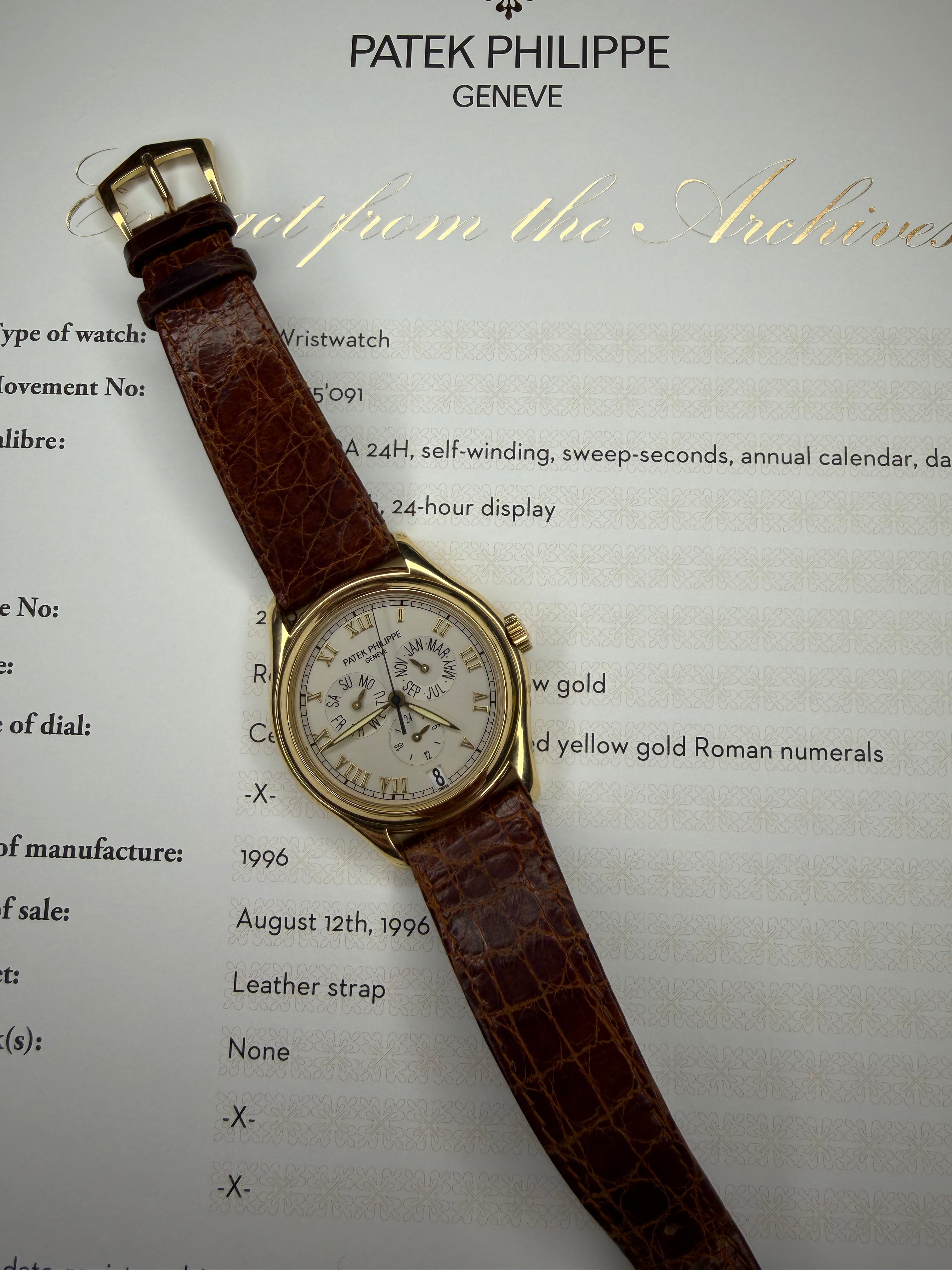 PATEK PHILIPPE 18CT GOLD ANNUAL CALENDAR REFERENCE 5035J