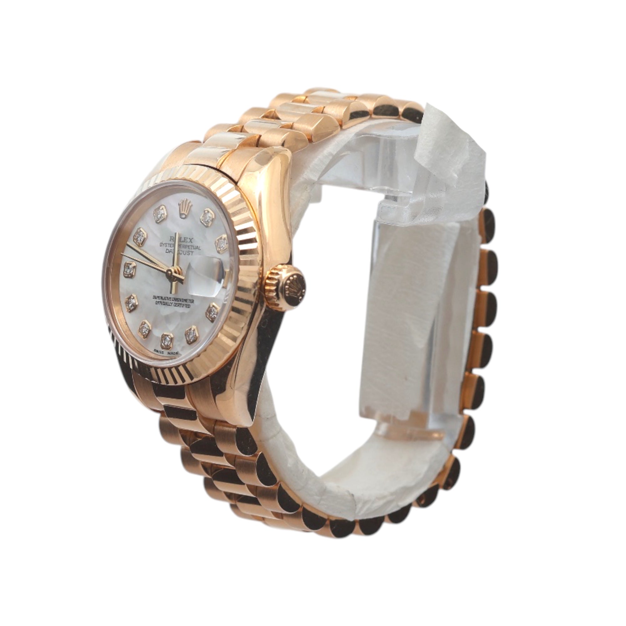 Rolec 18ct Gold Lady Datejust reference 179178 Factory Mother of Pearl