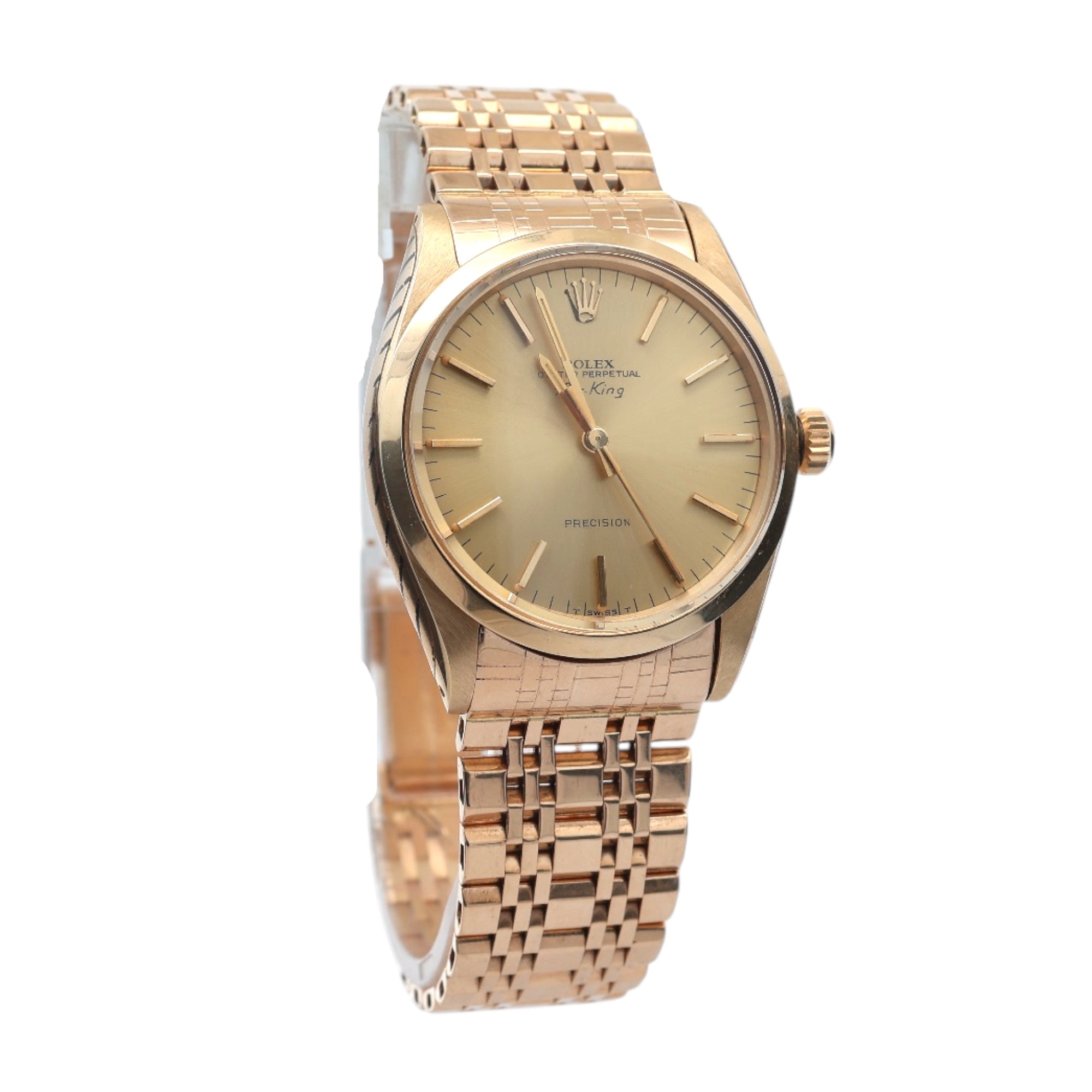 Rolex 14ct Gold Airking reference 5500