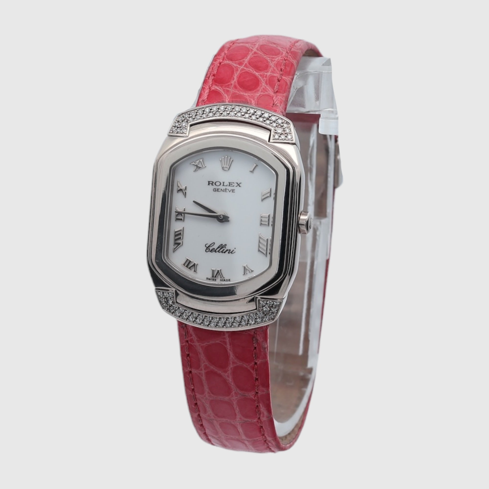 Rolex 18ct White Gold Cellini reference 6692 Factory Diamonds