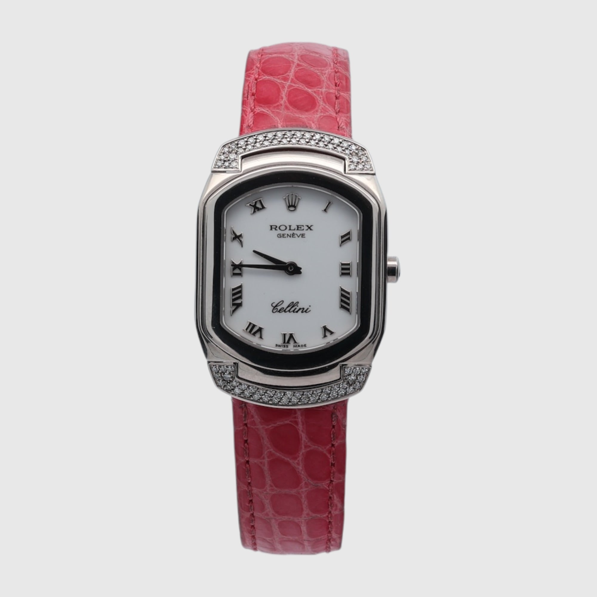Rolex 18ct White Gold Cellini reference 6692 Factory Diamonds
