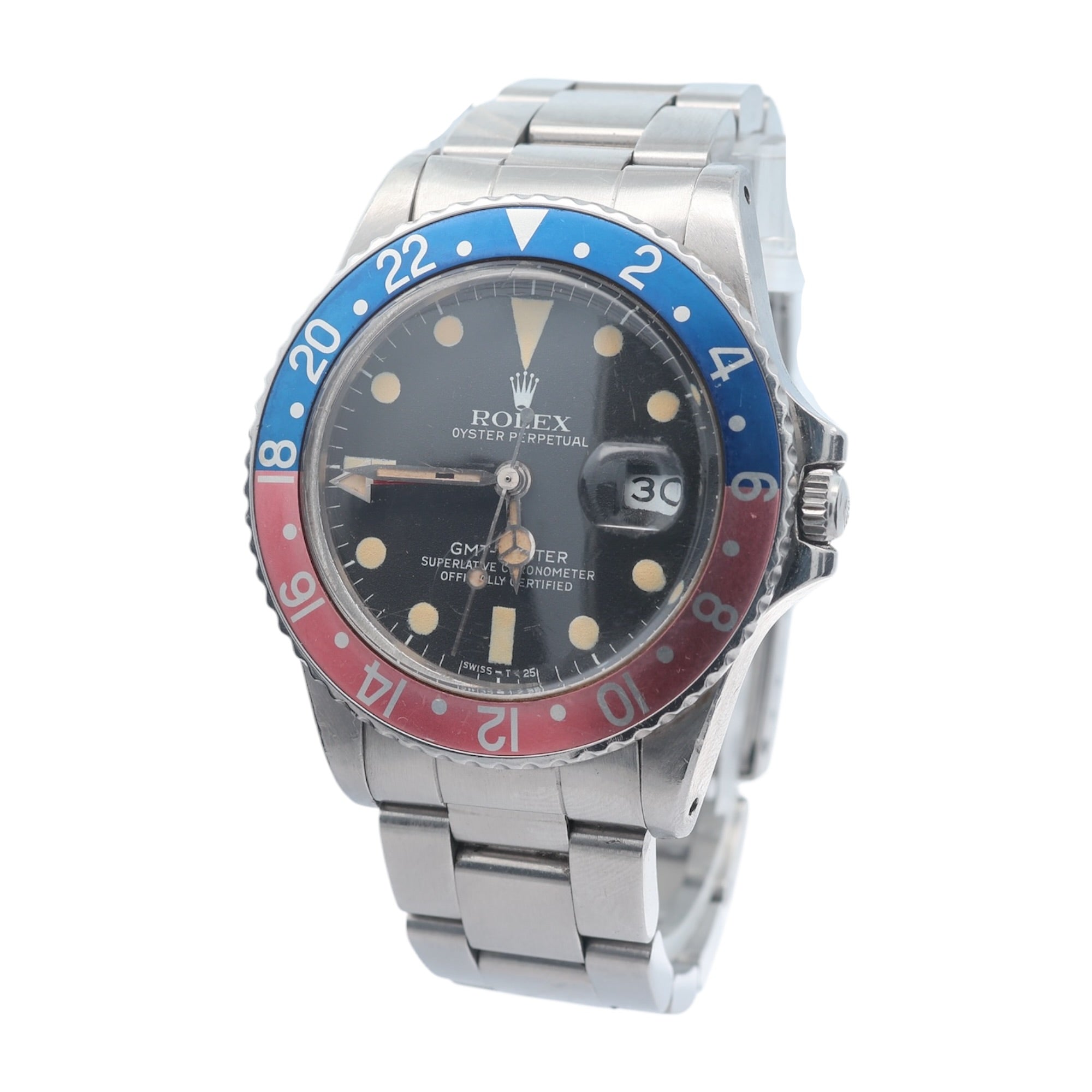 Rolex GMT Master II Pepsi reference 16750 Transitional Model