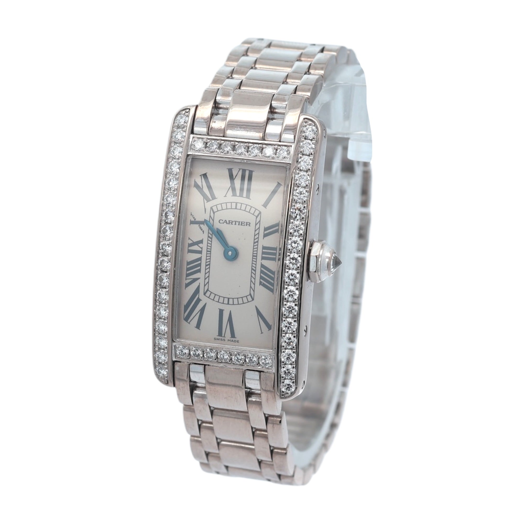 Cartier 18ct White Gold Tank Americaine refernce WB701851/2489
