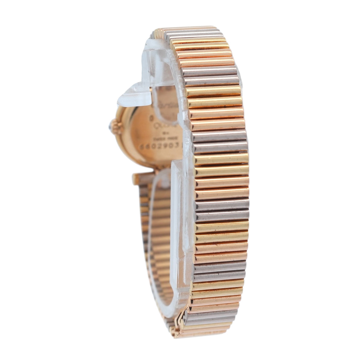 Cartier 18ct Gold Vendome Trinity With Factory Mother of Pearl and Diamond Dial