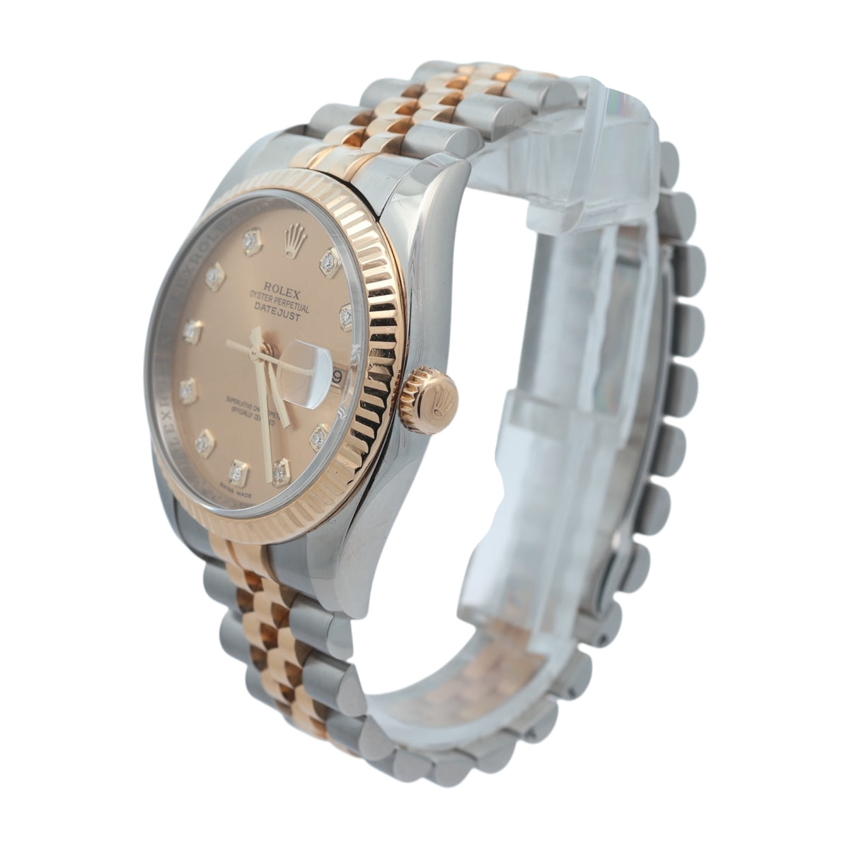 Rolex Datejust 36 refernce 116233 Champagne Diamond Dial