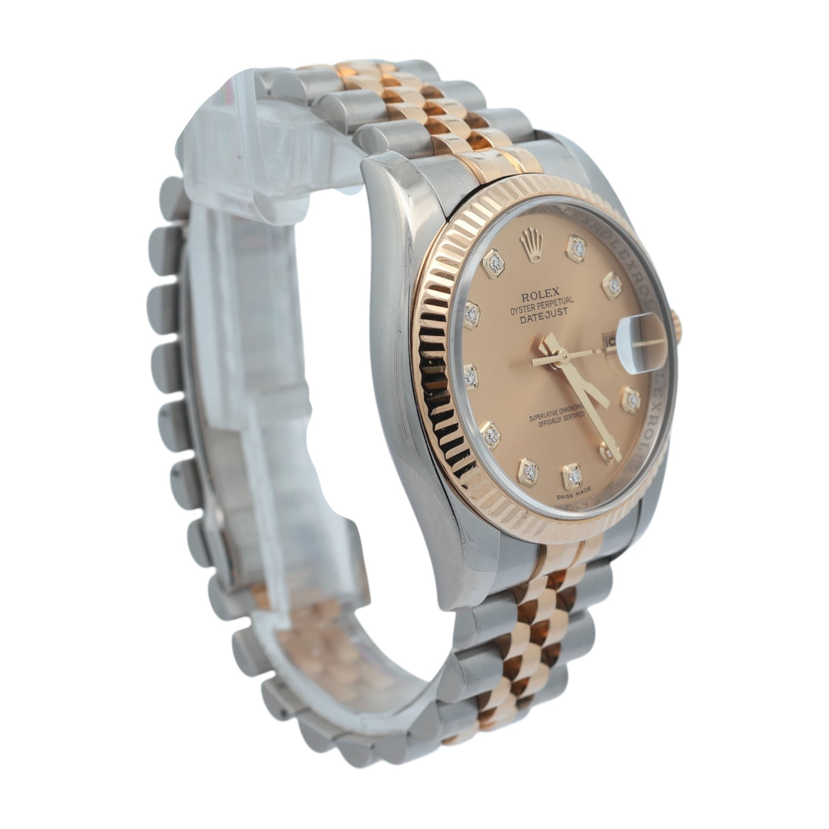 Rolex Datejust 36 refernce 116233 Champagne Diamond Dial
