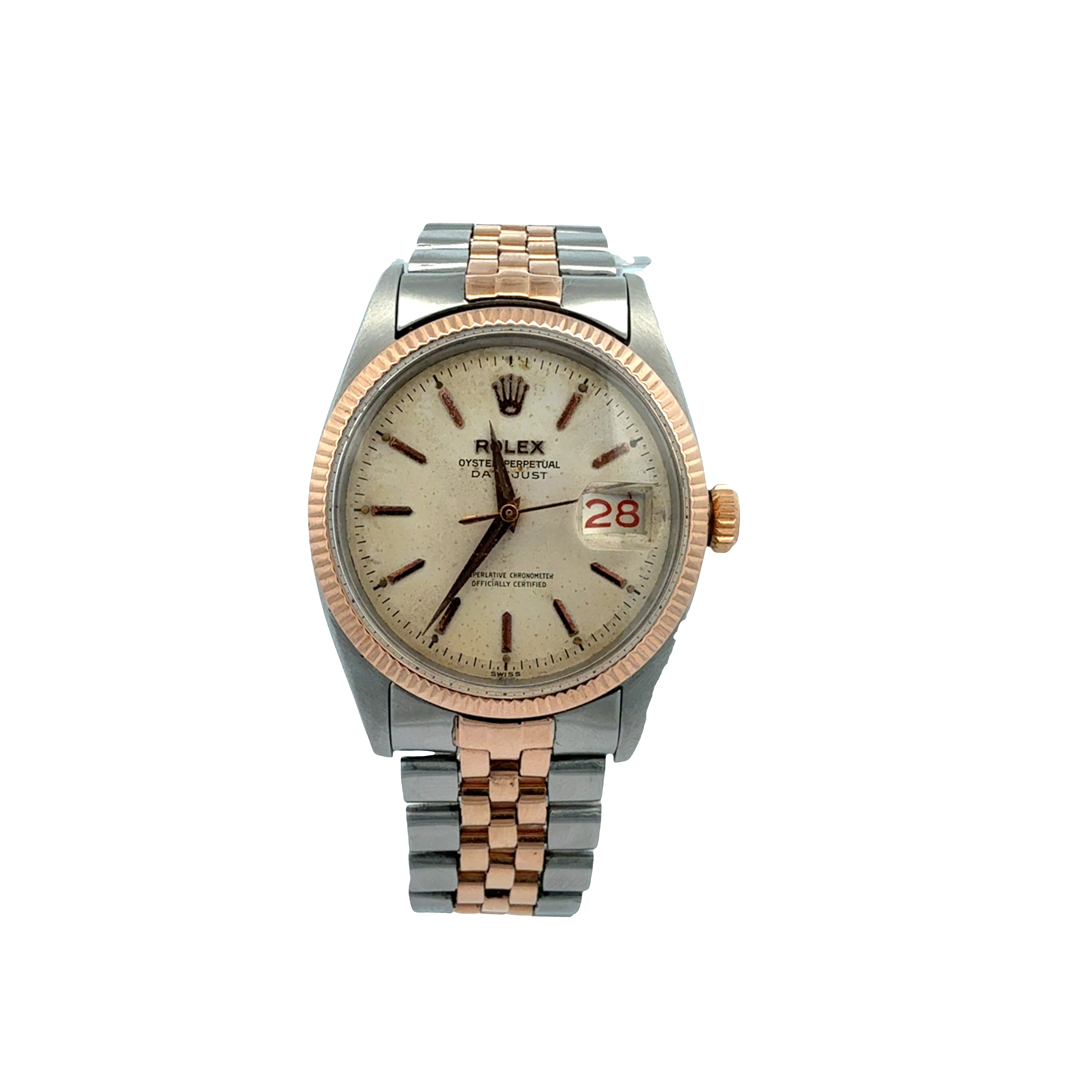 Rolex Datejust reference 6605 Steel and Rose Gold