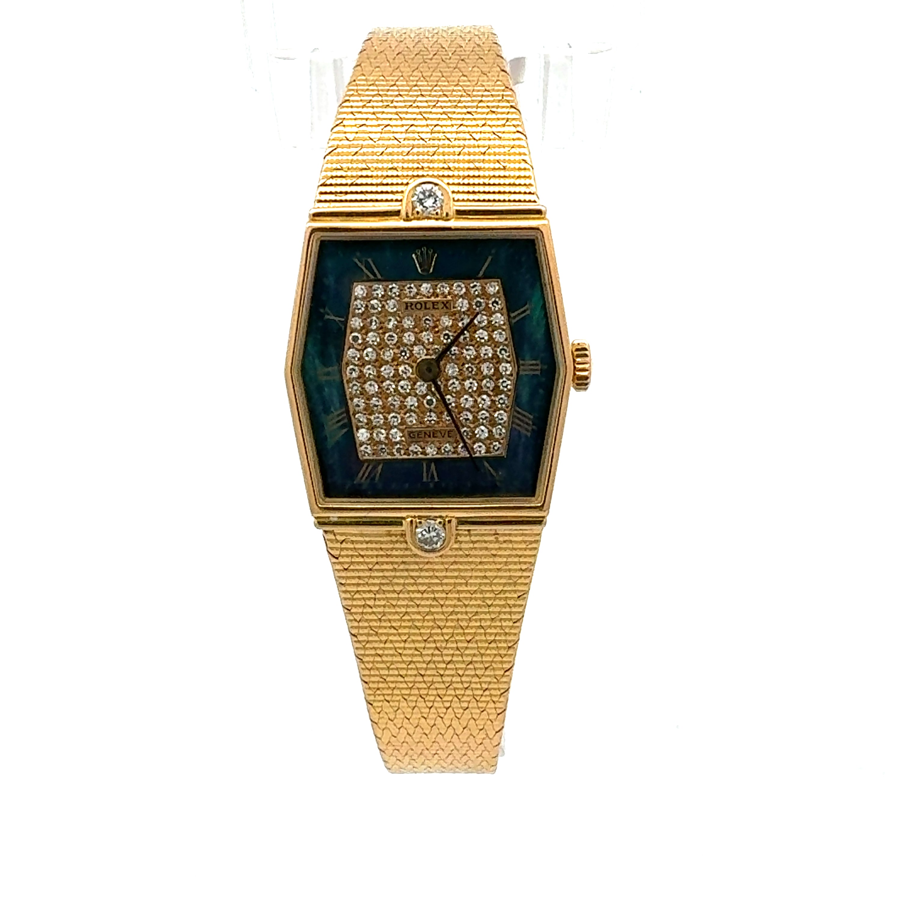 Rolex 18ct Yellow Gold Cellini reference 4121 With Factory Mother of Pearl and Diamond Dial