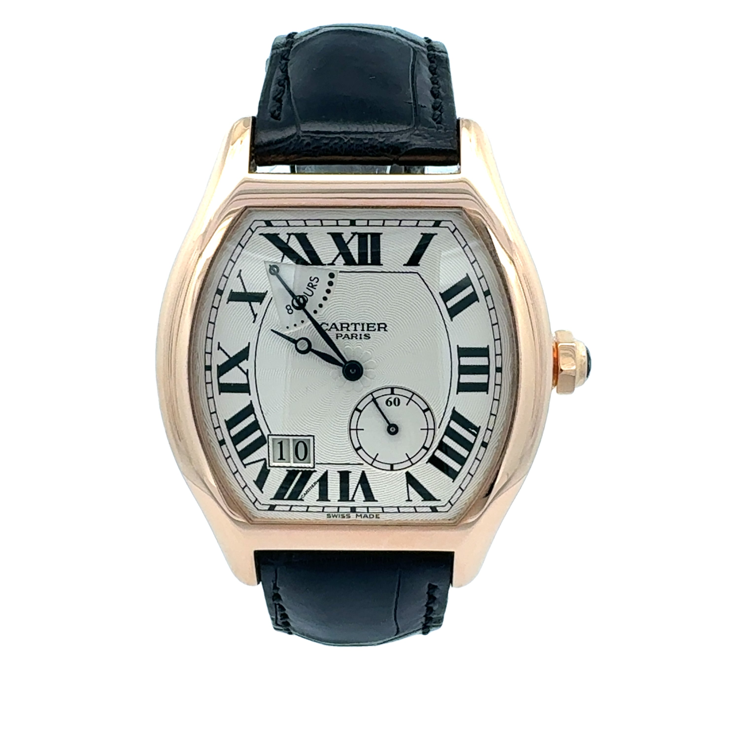 Cartier 18ct Rose Gold Tortue 8Days Collection Privee Cartier Paris reference 2760/ W1545851