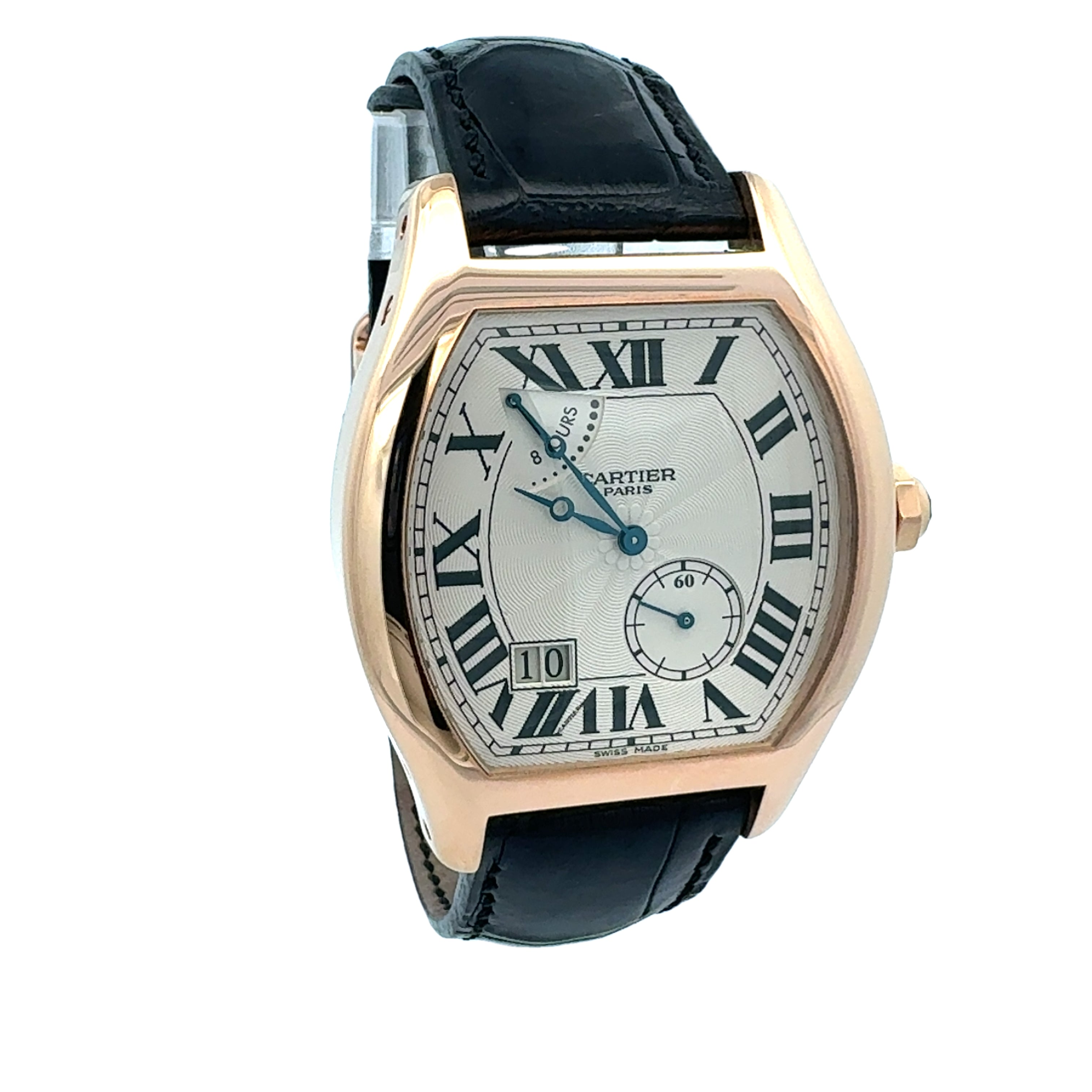 Cartier 18ct Rose Gold Tortue 8Days Collection Privee Cartier Paris reference 2760/ W1545851