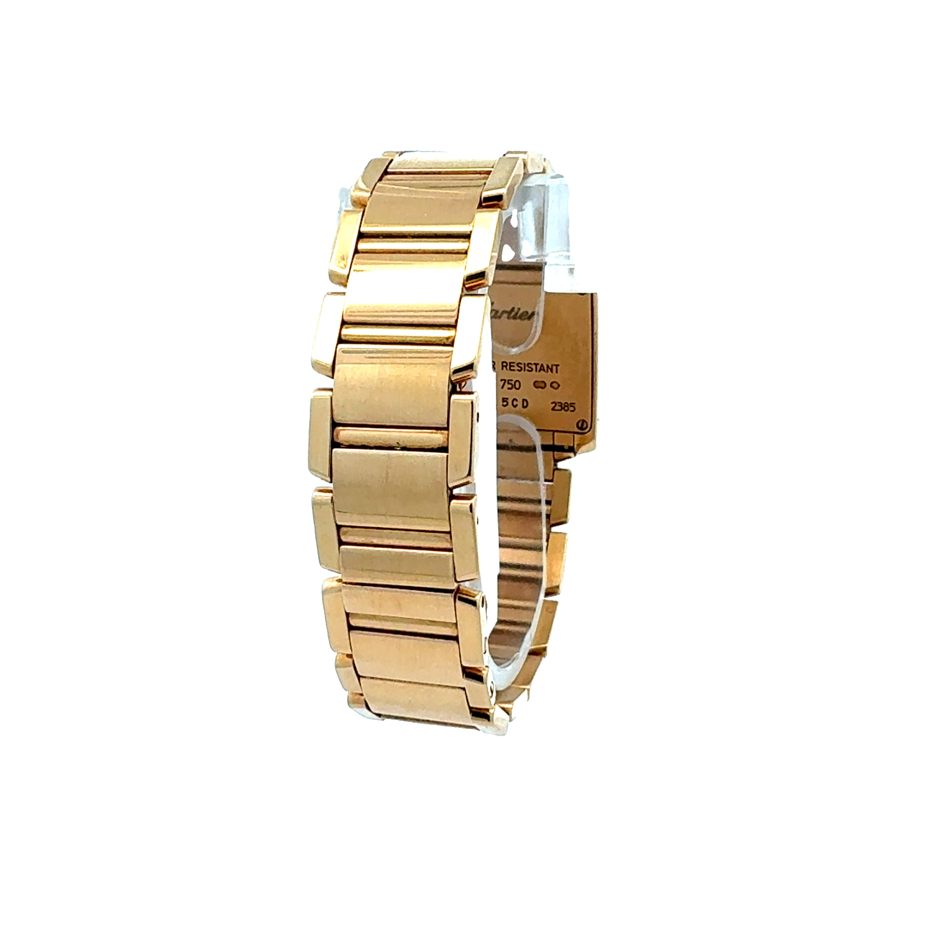 Cartier 18ct Yellow Gold Tank Francaise 2385 Factory Diamonds