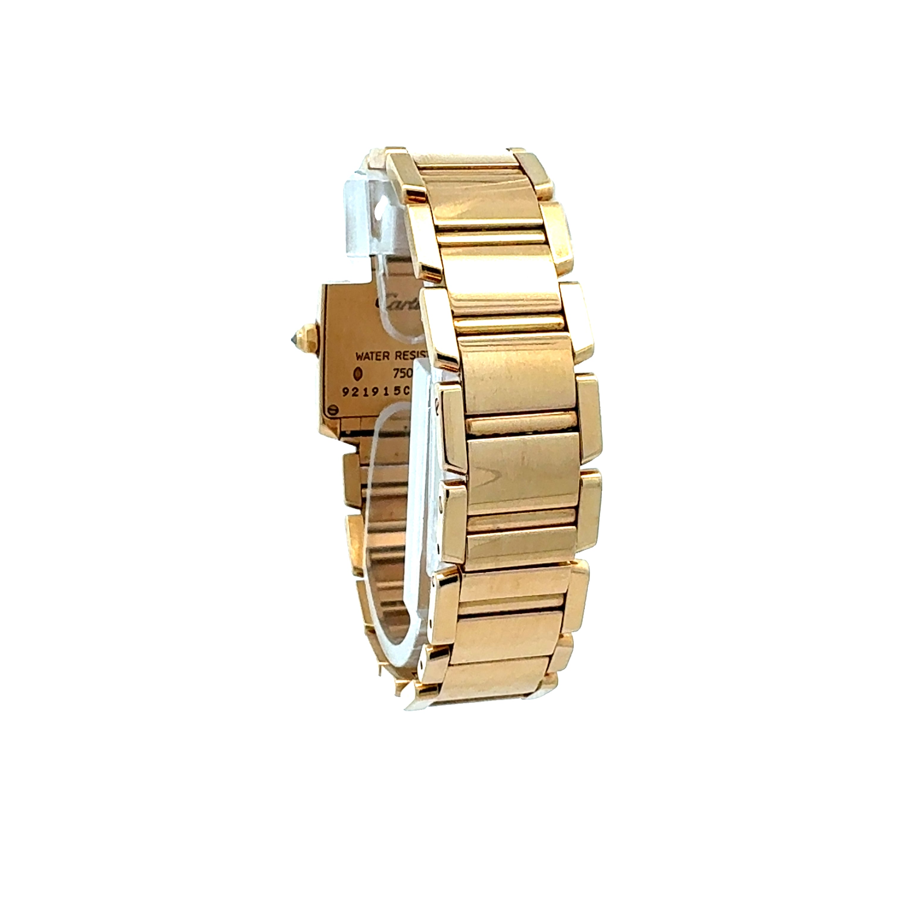 Cartier 18ct Yellow Gold Tank Francaise 2385 Factory Diamonds