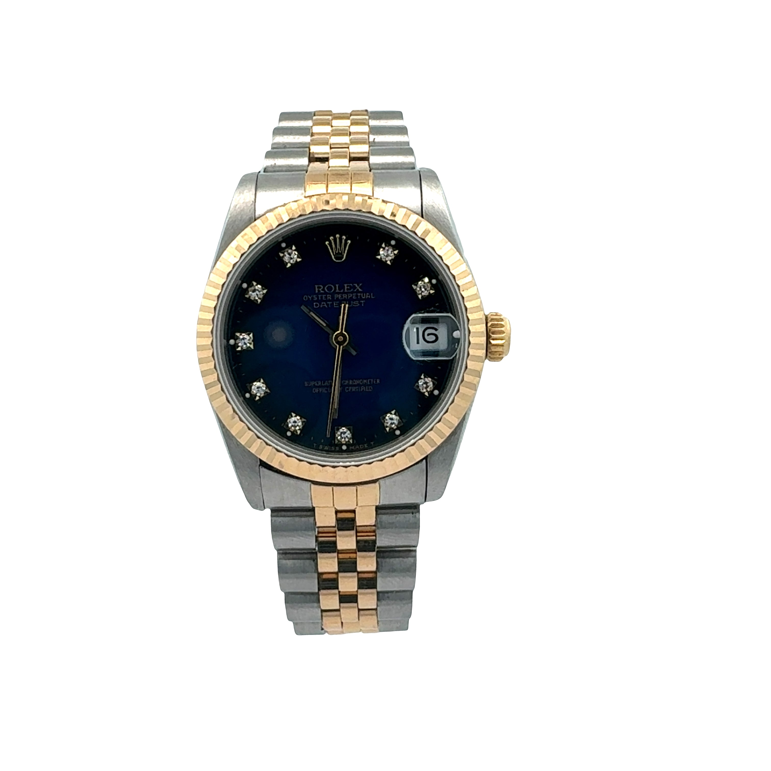 Rolex Datejust 31 reference 68273 Blue Vignette Diamond Dial