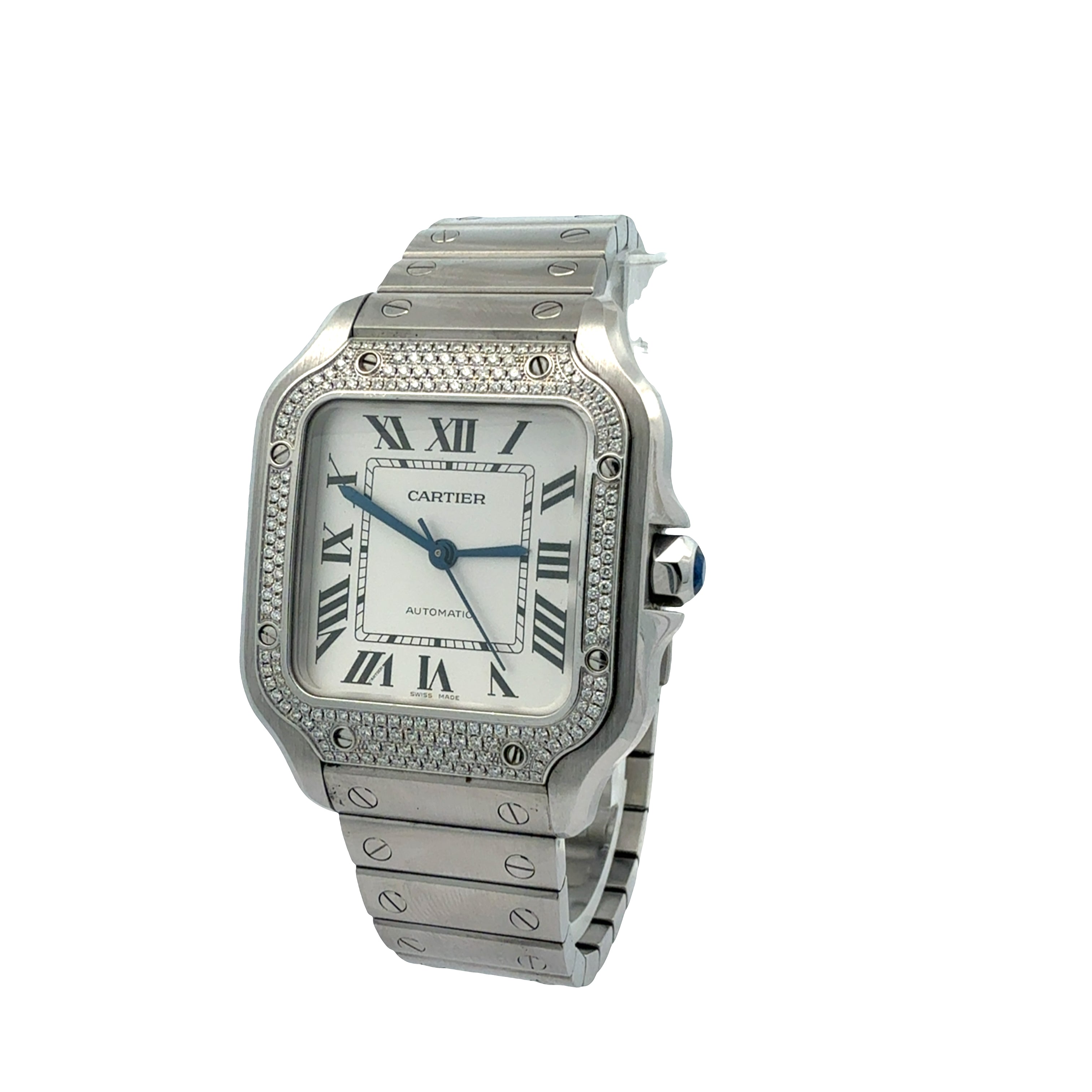 Cartier Santos De Cartier Medium reference W4SA0005 Factory Diamonds