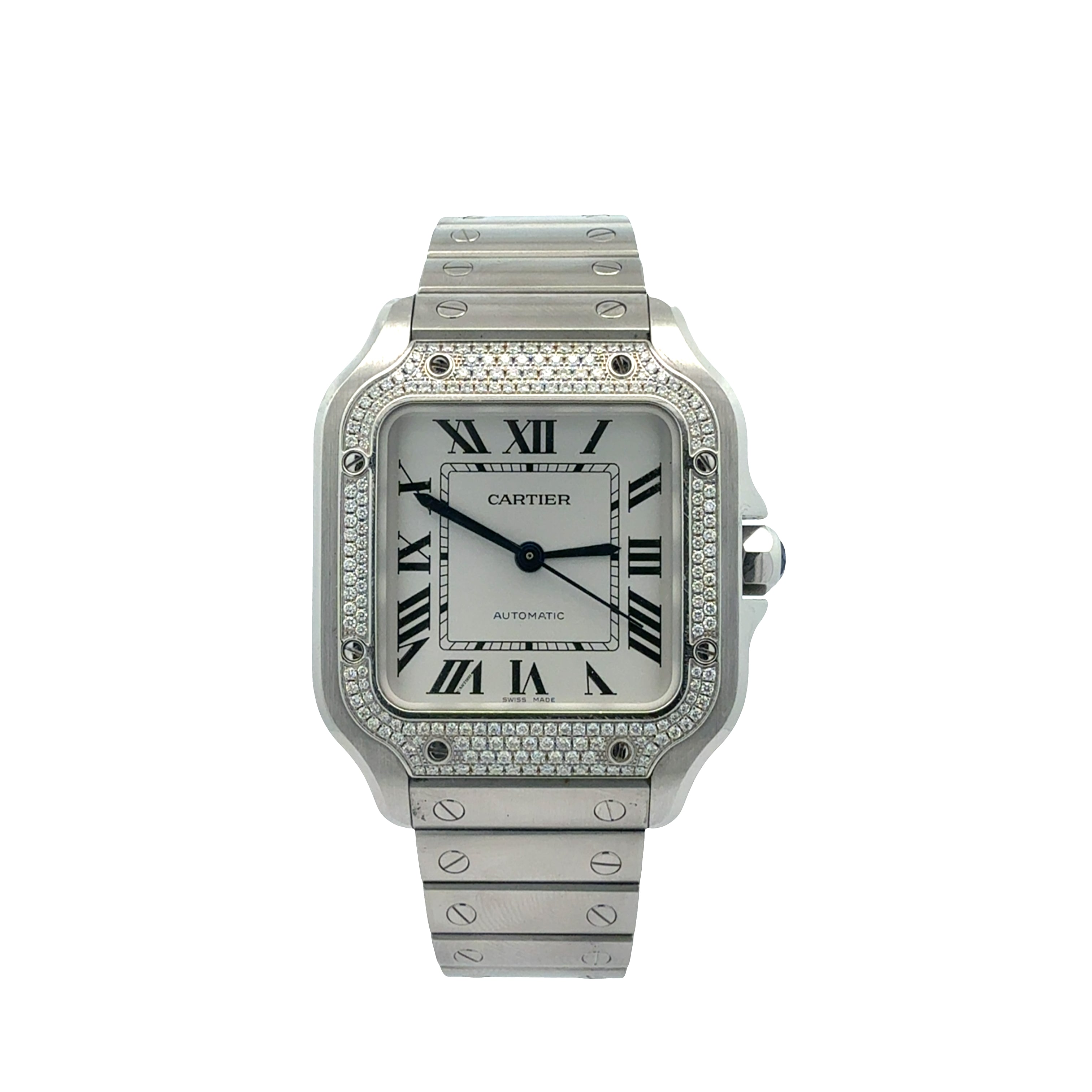Cartier Santos De Cartier Medium reference W4SA0005 Factory Diamonds