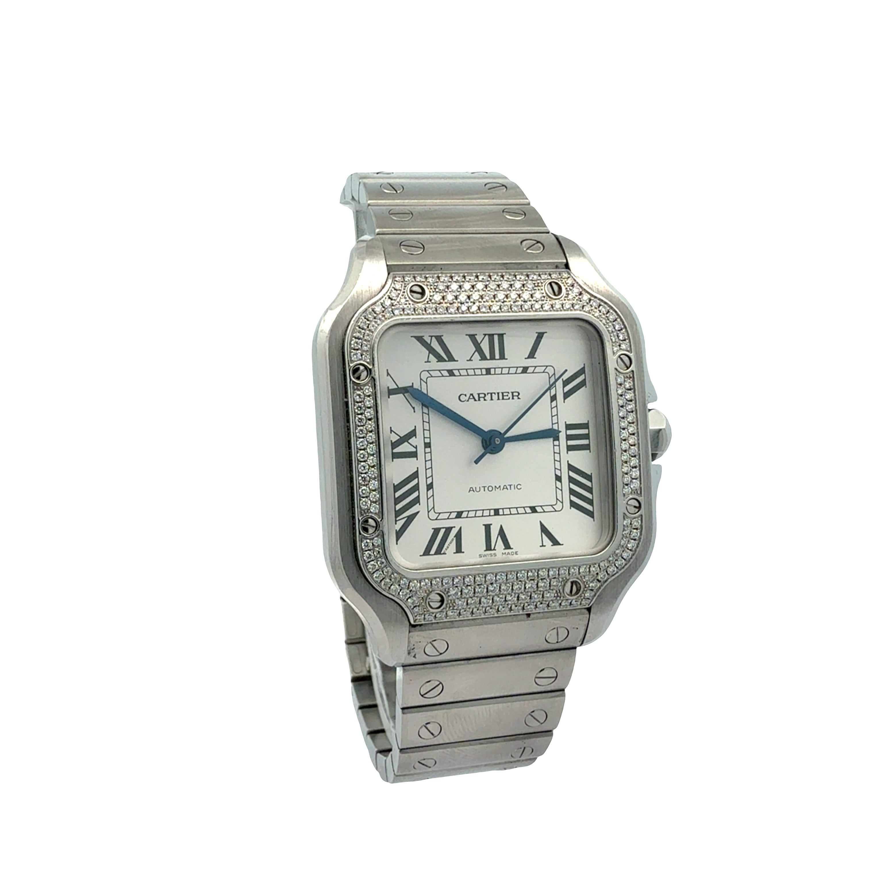 Cartier Santos De Cartier Medium reference W4SA0005 Factory Diamonds