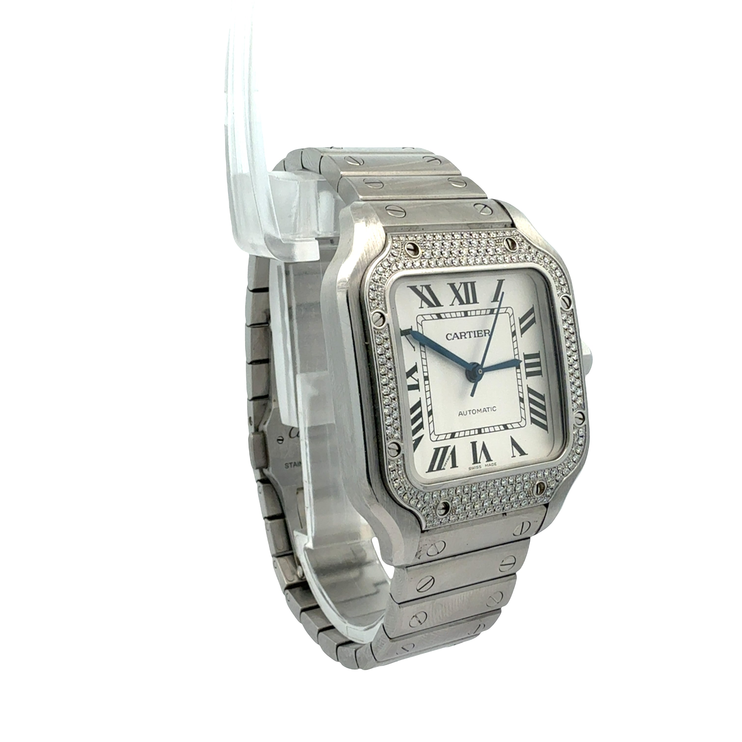 Cartier Santos De Cartier Medium reference W4SA0005 Factory Diamonds