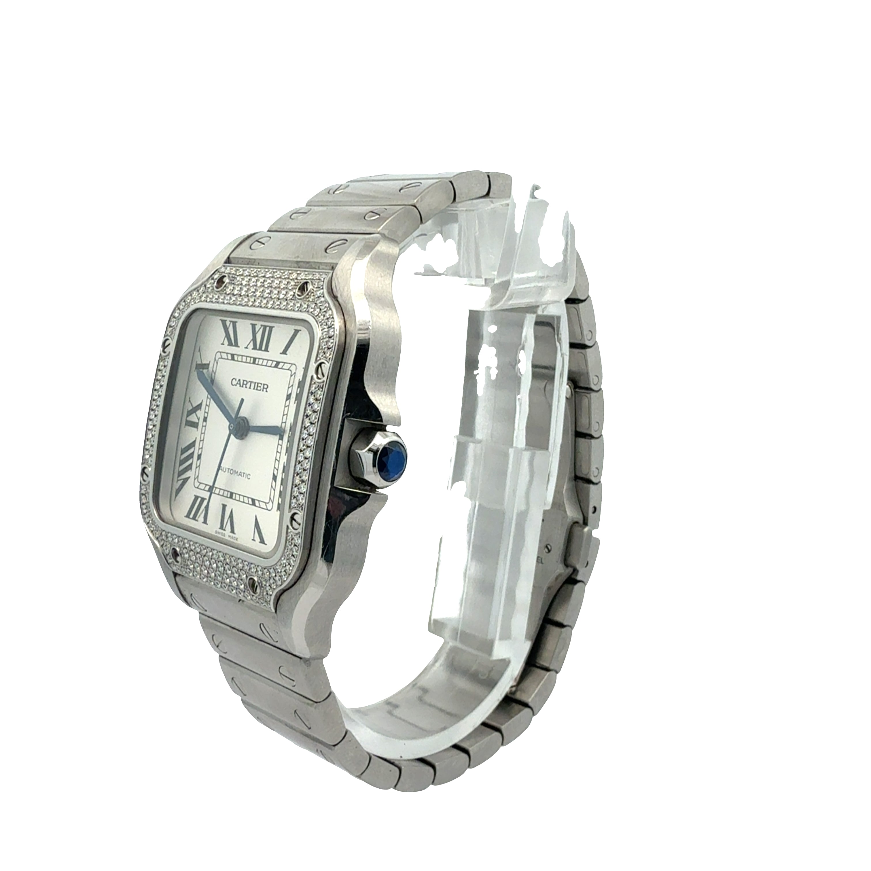 Cartier Santos De Cartier Medium reference W4SA0005 Factory Diamonds