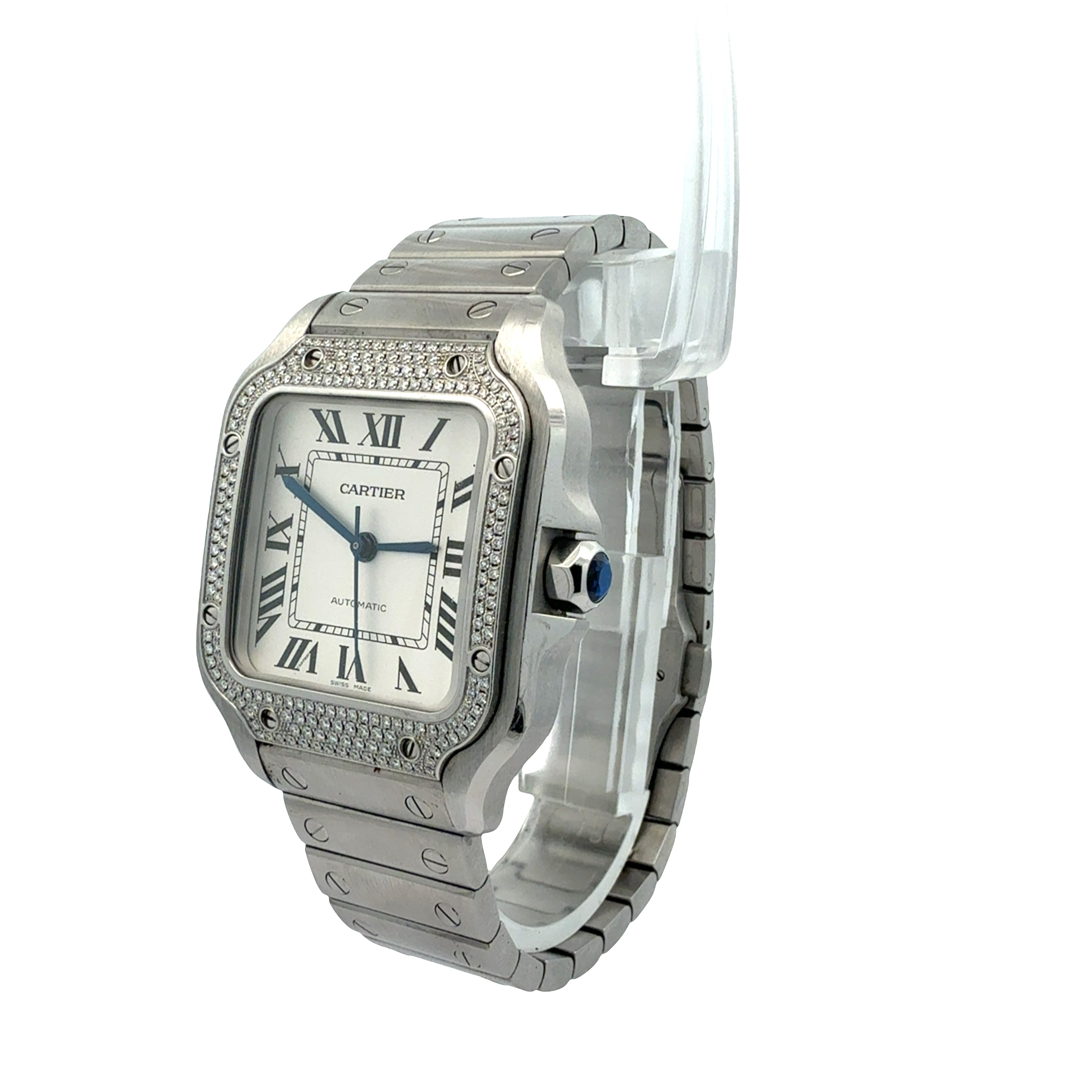 Cartier Santos De Cartier Medium reference W4SA0005 Factory Diamonds