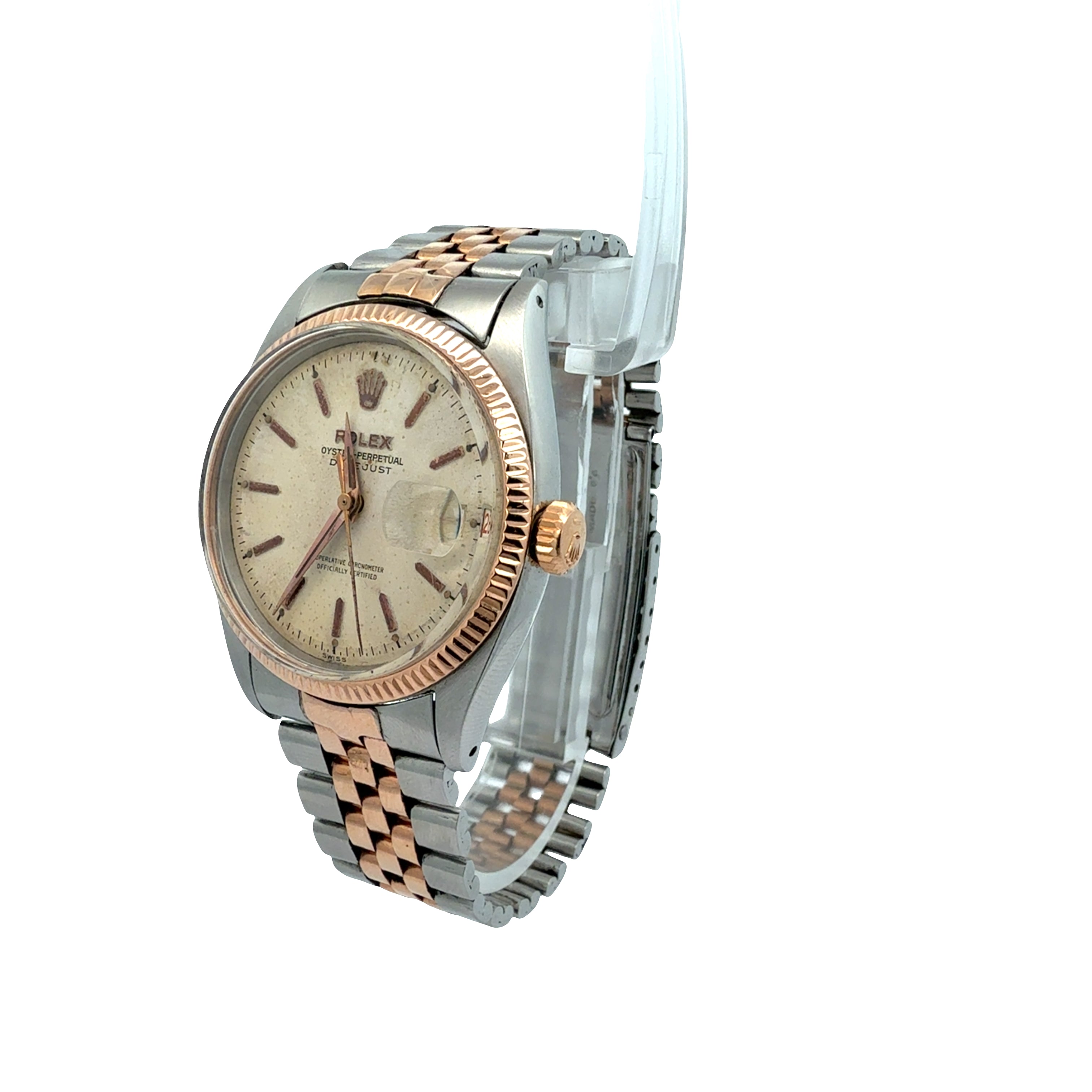 Rolex Datejust reference 6605 Steel and Rose Gold