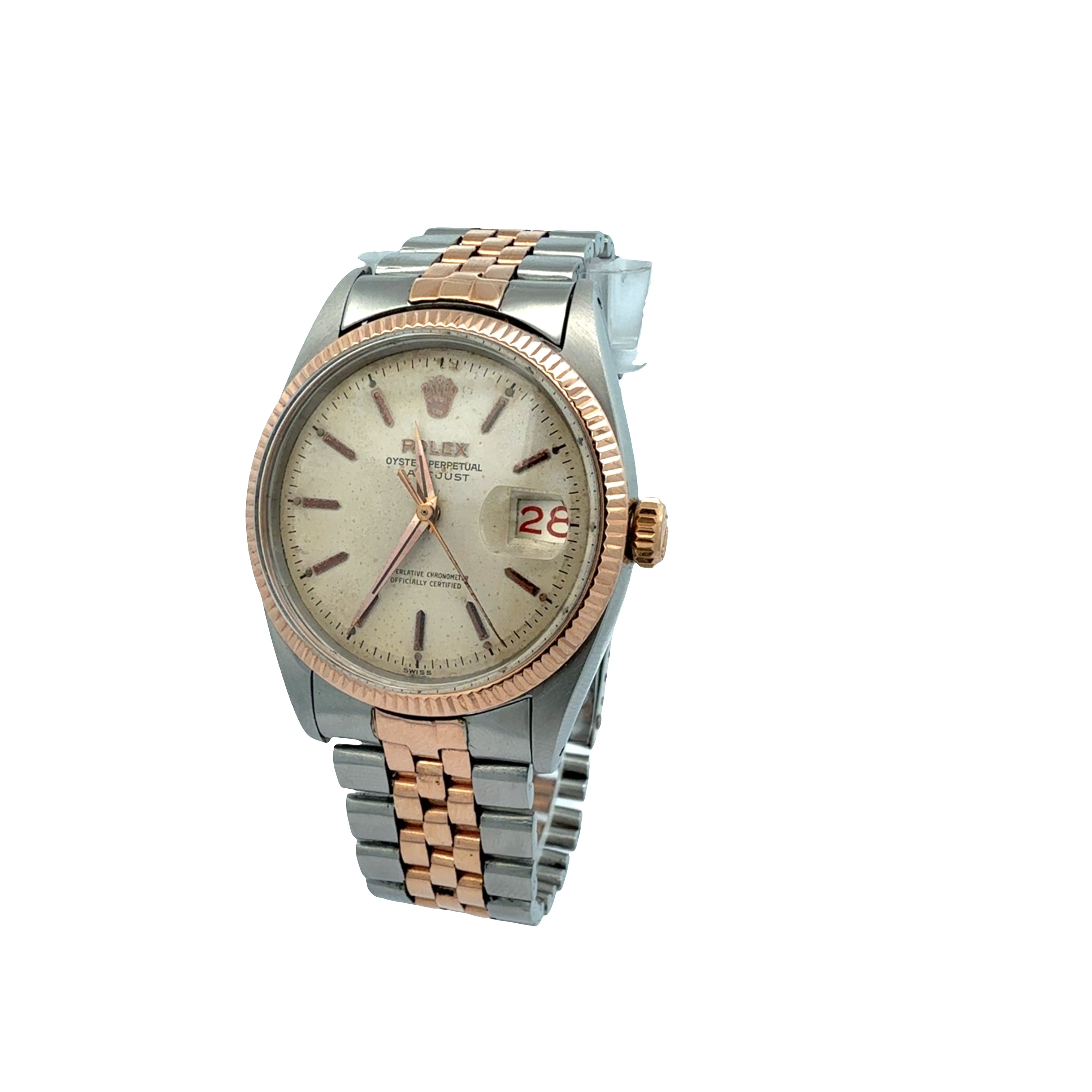 Rolex Datejust reference 6605 Steel and Rose Gold