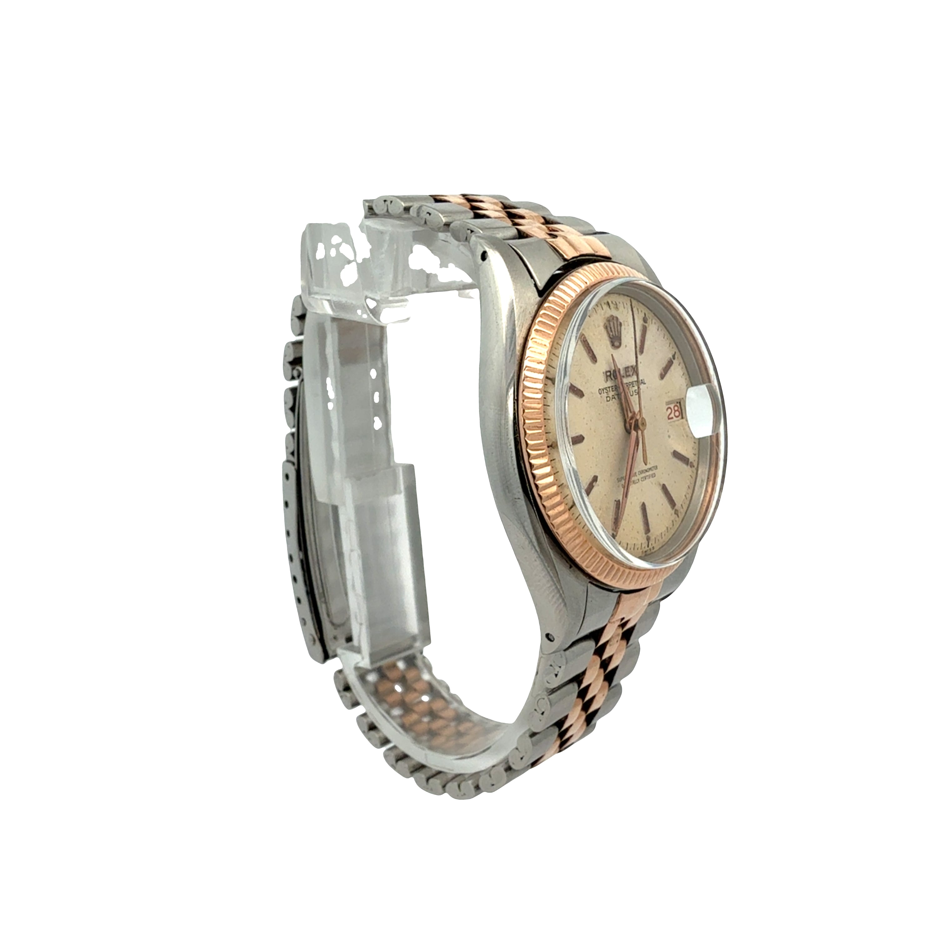 Rolex Datejust reference 6605 Steel and Rose Gold