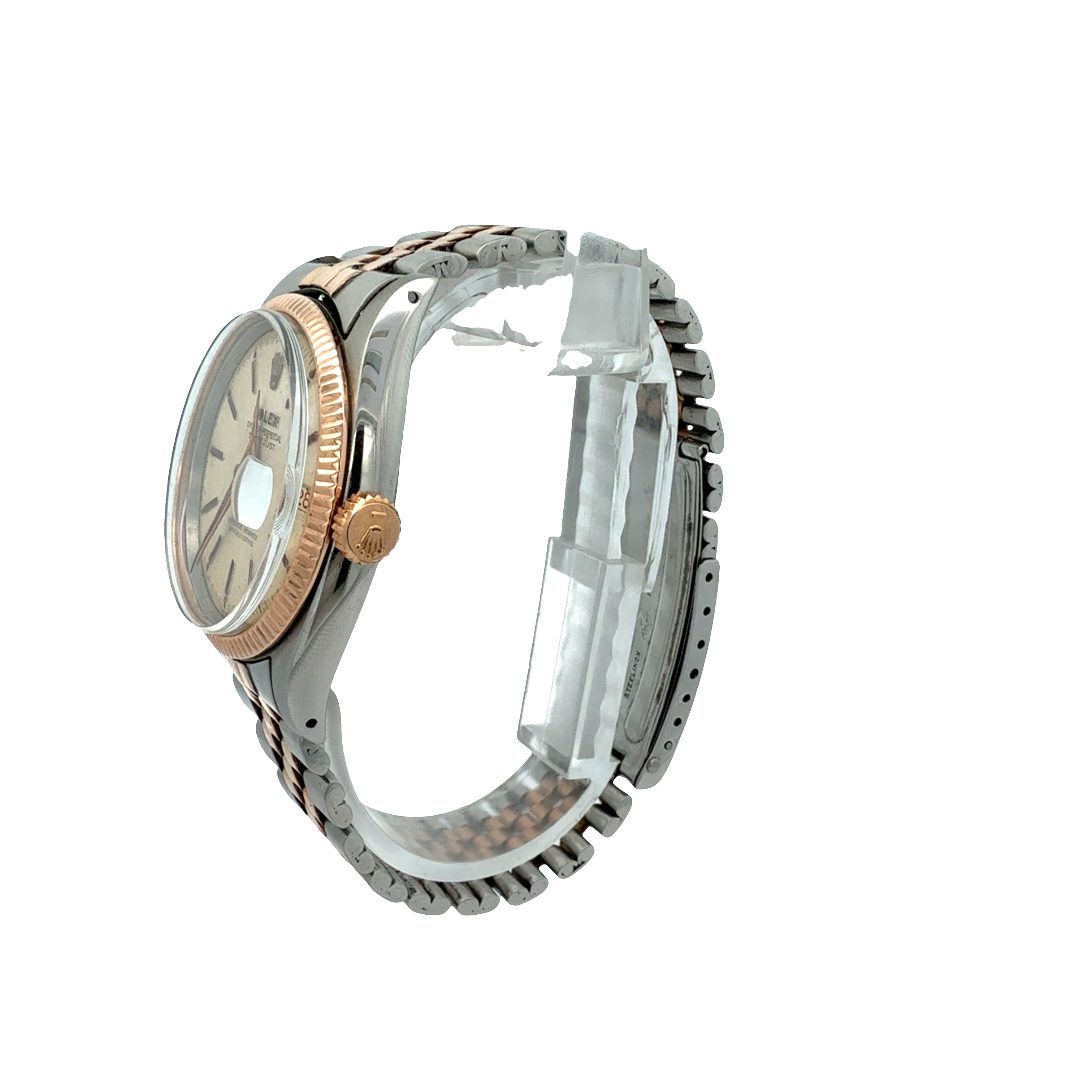 Rolex Datejust reference 6605 Steel and Rose Gold
