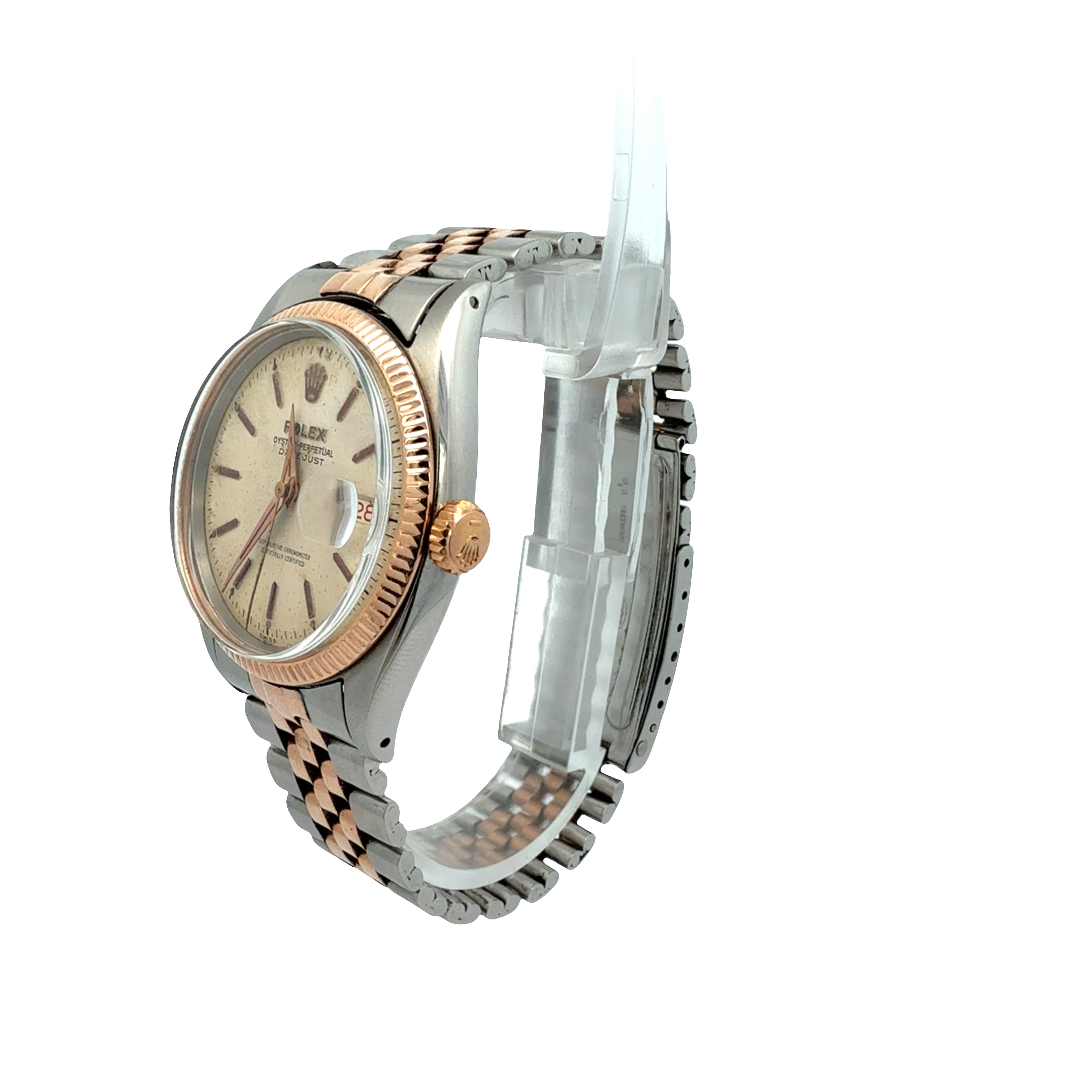 Rolex Datejust reference 6605 Steel and Rose Gold