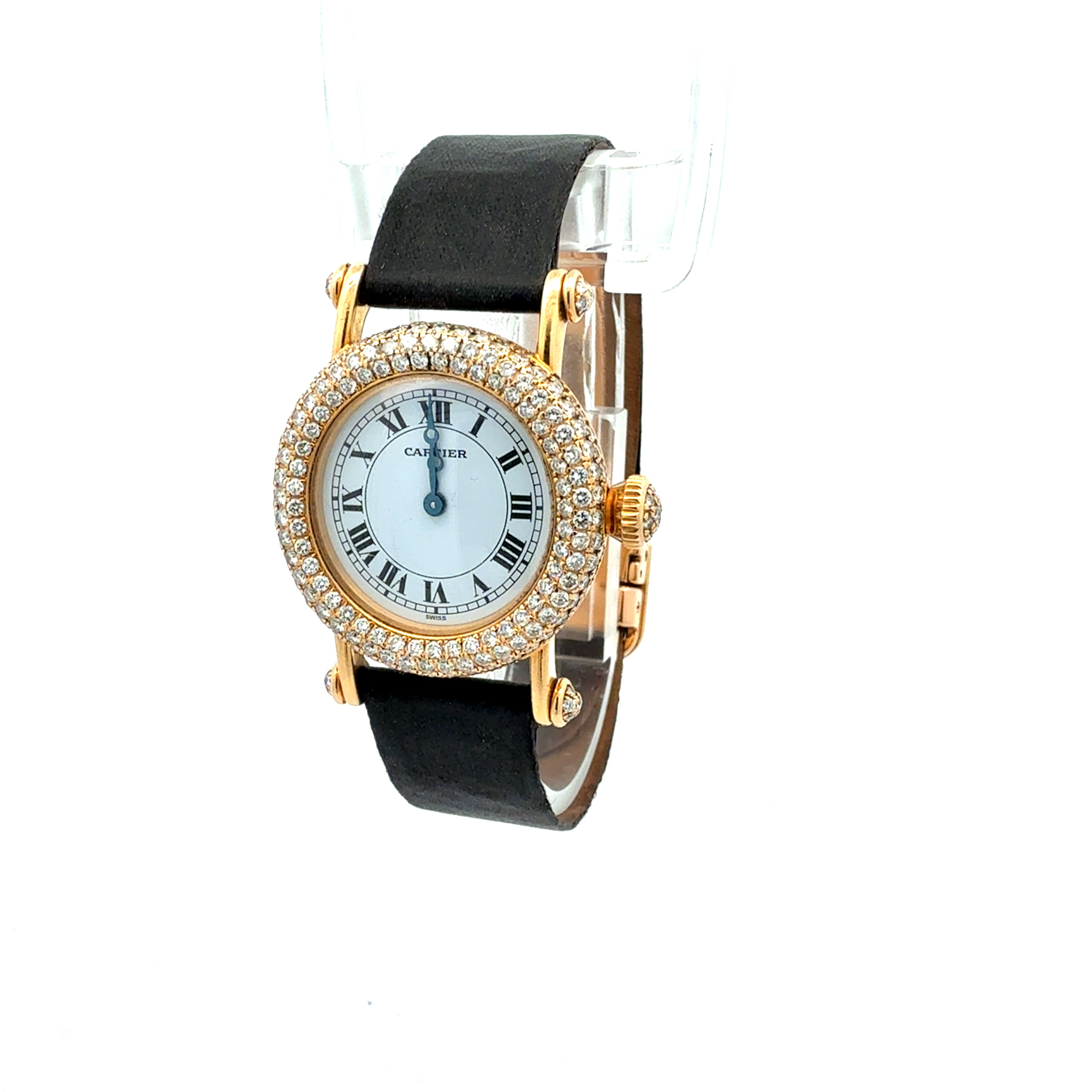 Cartier 18ct Yellow Gold Diabolo reference 1450 With Factory Diamonds