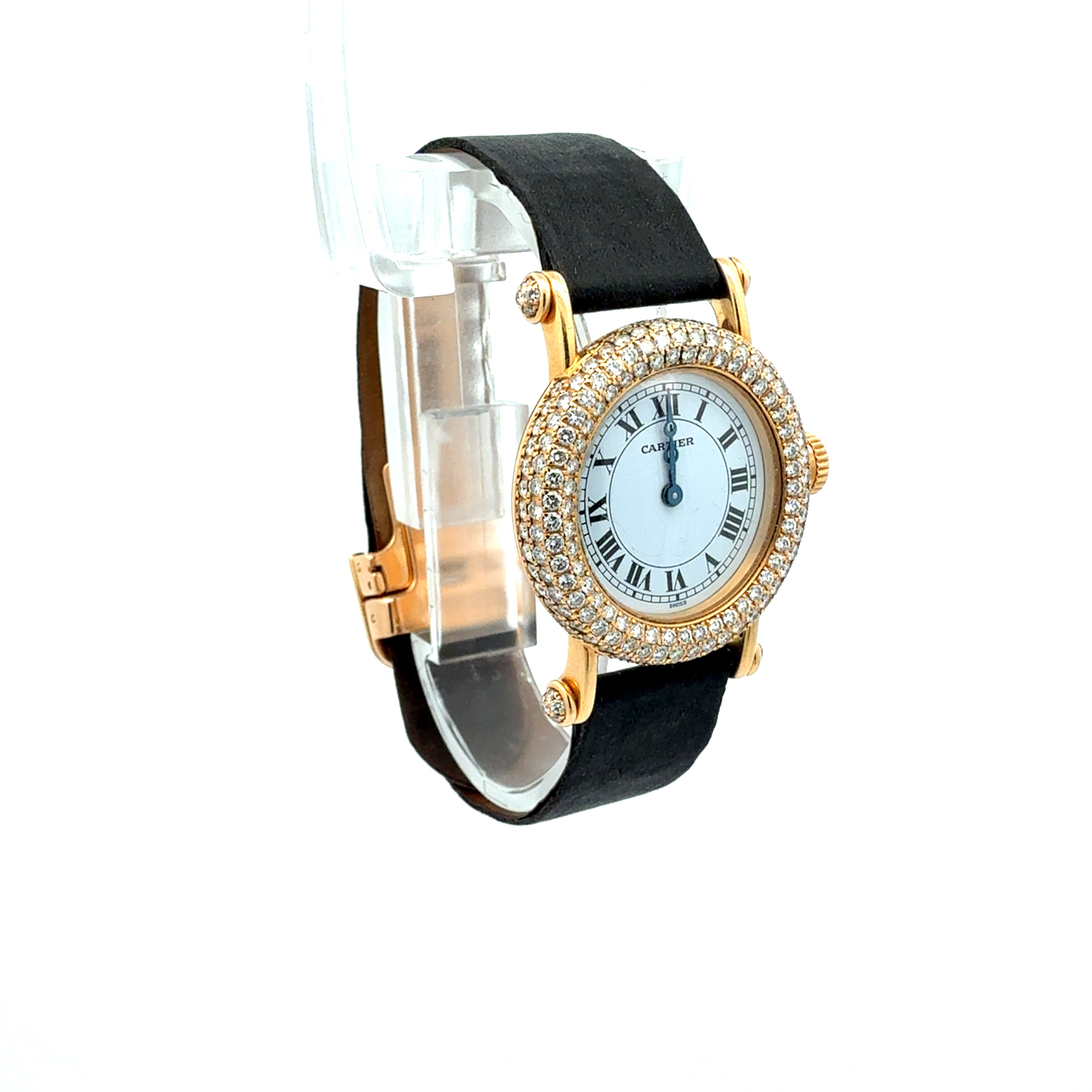 Cartier 18ct Yellow Gold Diabolo reference 1450 With Factory Diamonds