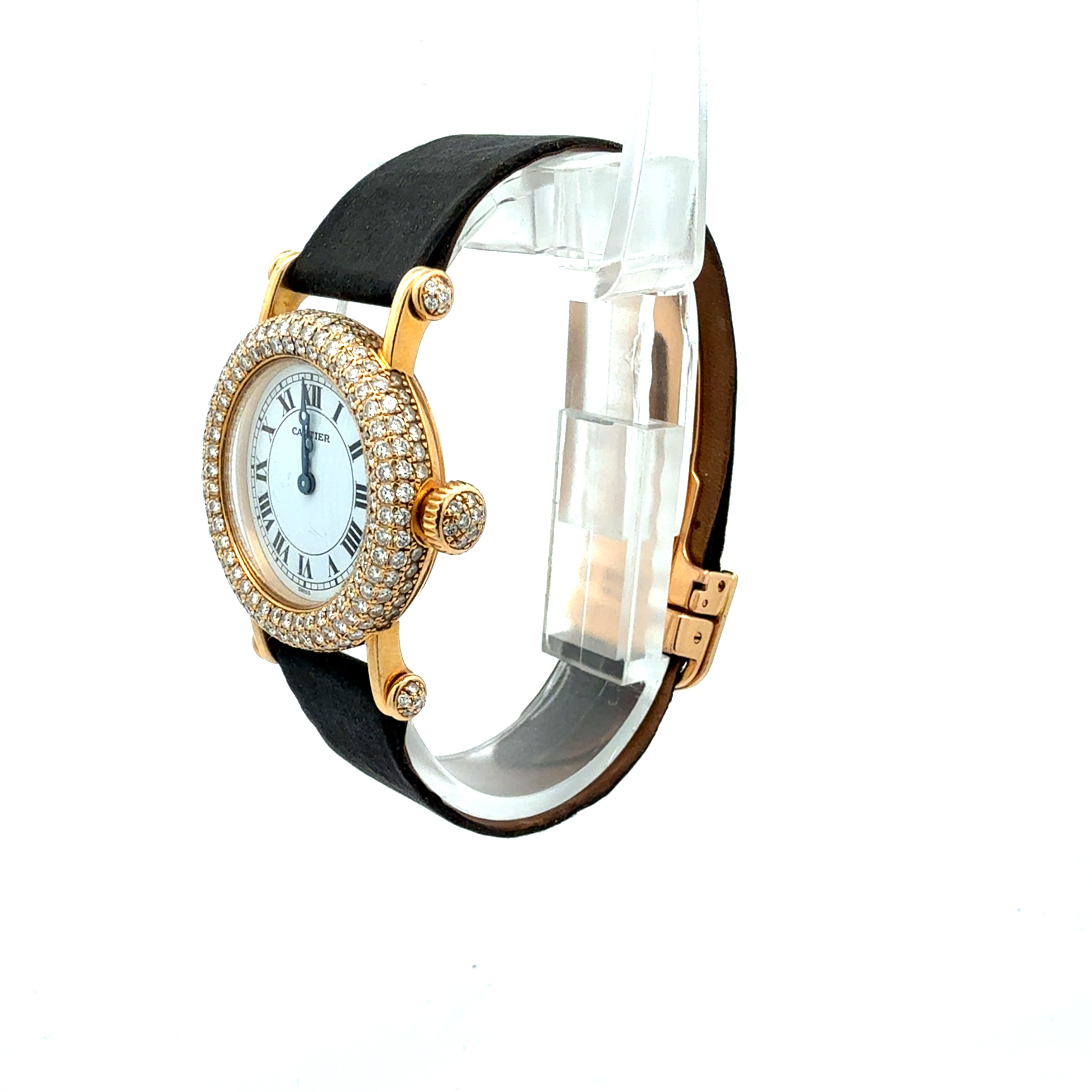 Cartier 18ct Yellow Gold Diabolo reference 1450 With Factory Diamonds