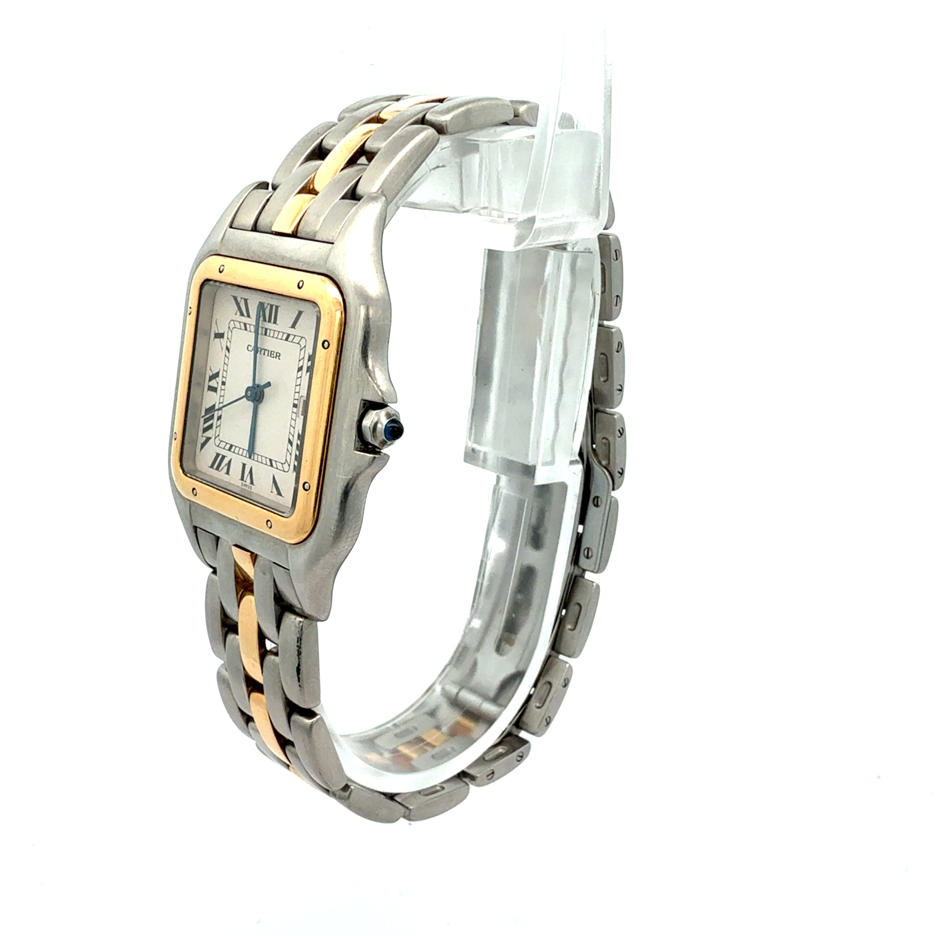 CARTIER STEEL AND YELLOW GOLD PANTHERE JUMBO REFERENCE 183975