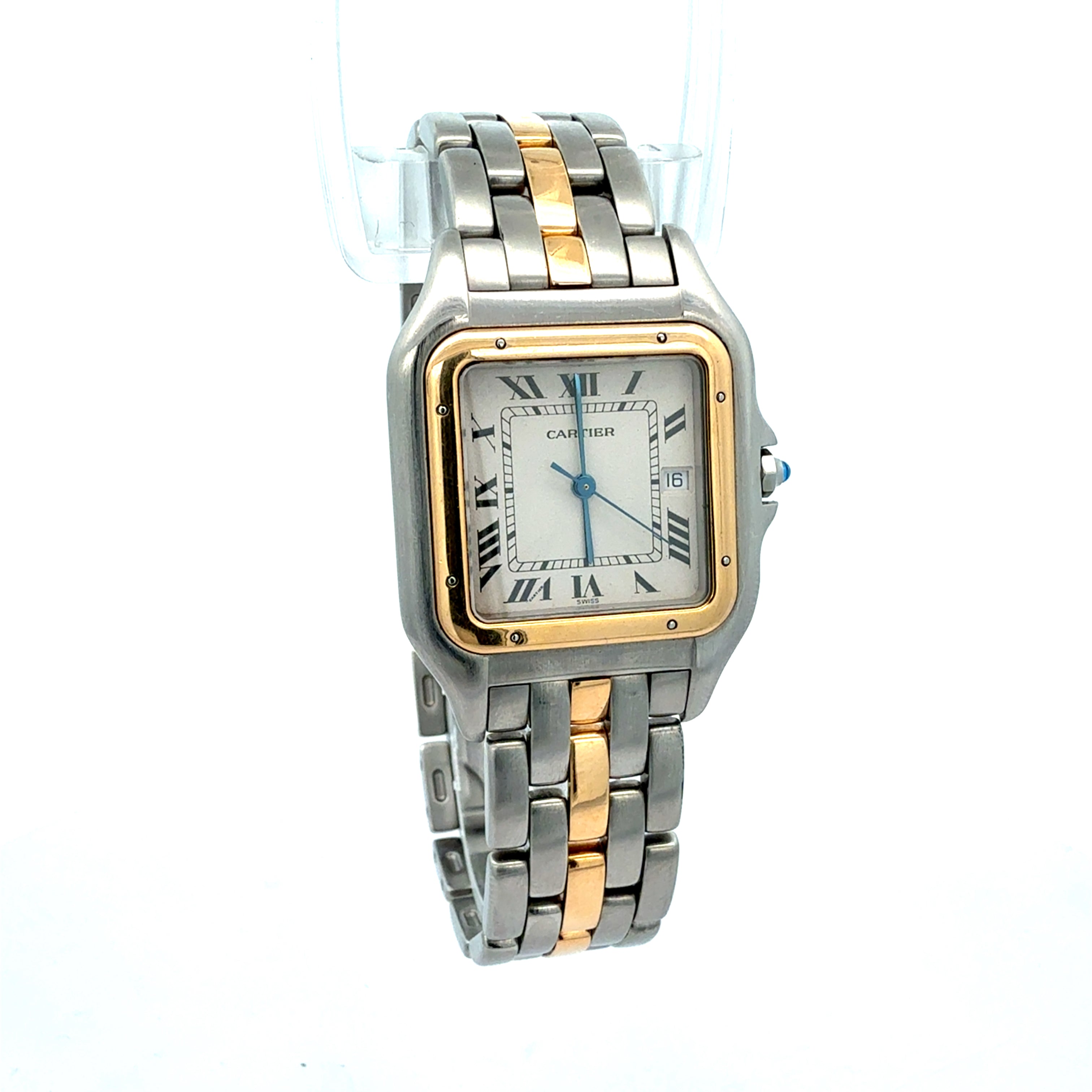 CARTIER STEEL AND YELLOW GOLD PANTHERE JUMBO REFERENCE 183975