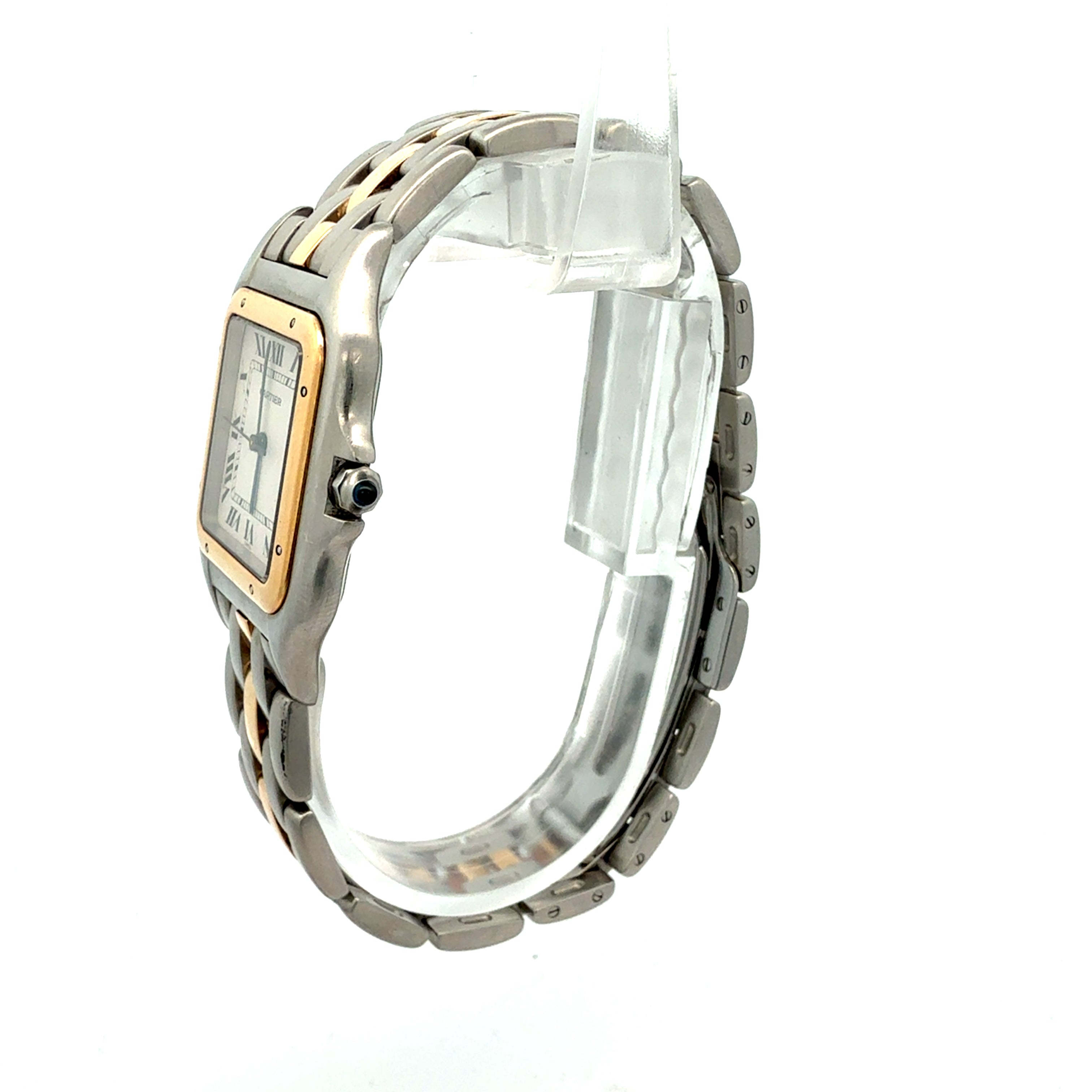 CARTIER STEEL AND YELLOW GOLD PANTHERE JUMBO REFERENCE 183975