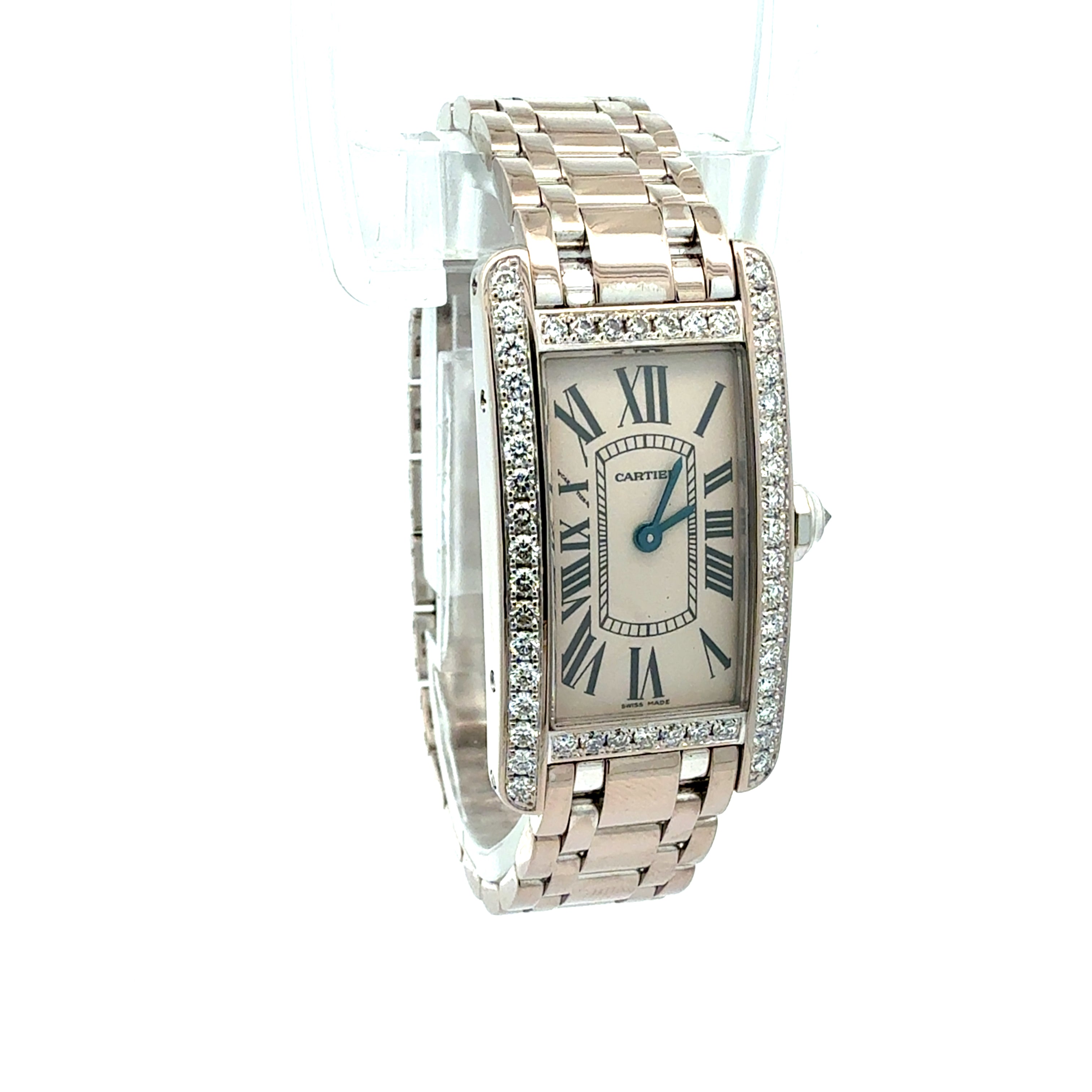 Cartier 18ct White Gold Tank Americaine refernce WB701851/2489