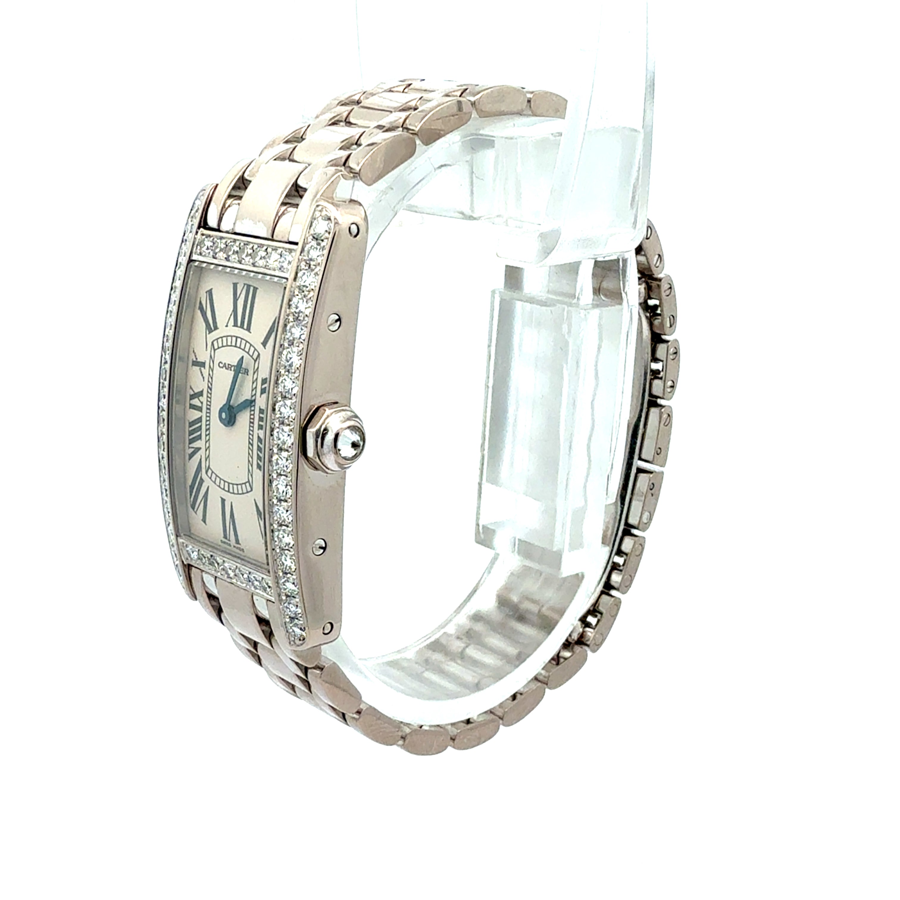 Cartier 18ct White Gold Tank Americaine refernce WB701851/2489
