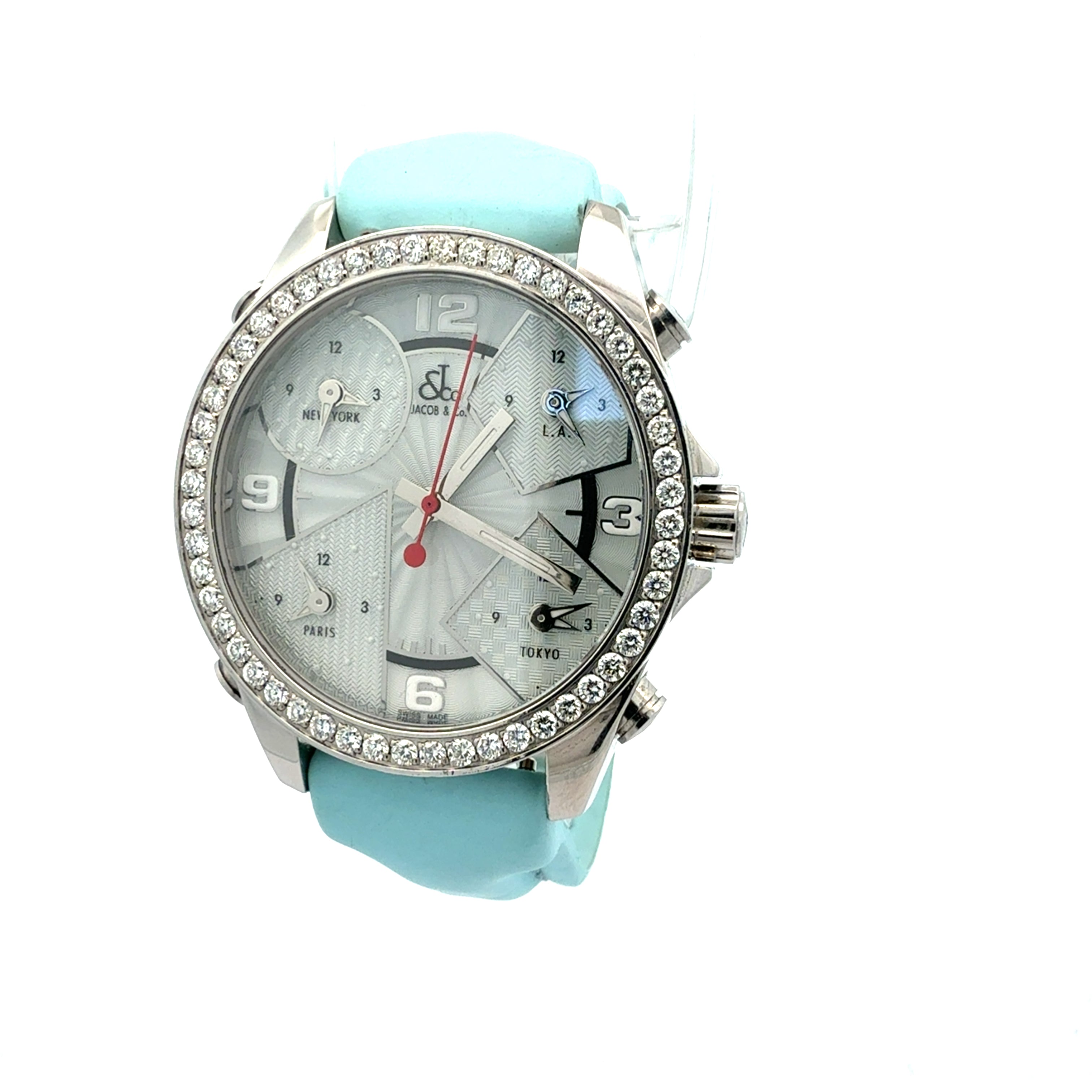 Jacob & Co Five Time Zone Watch Diamond Bezel