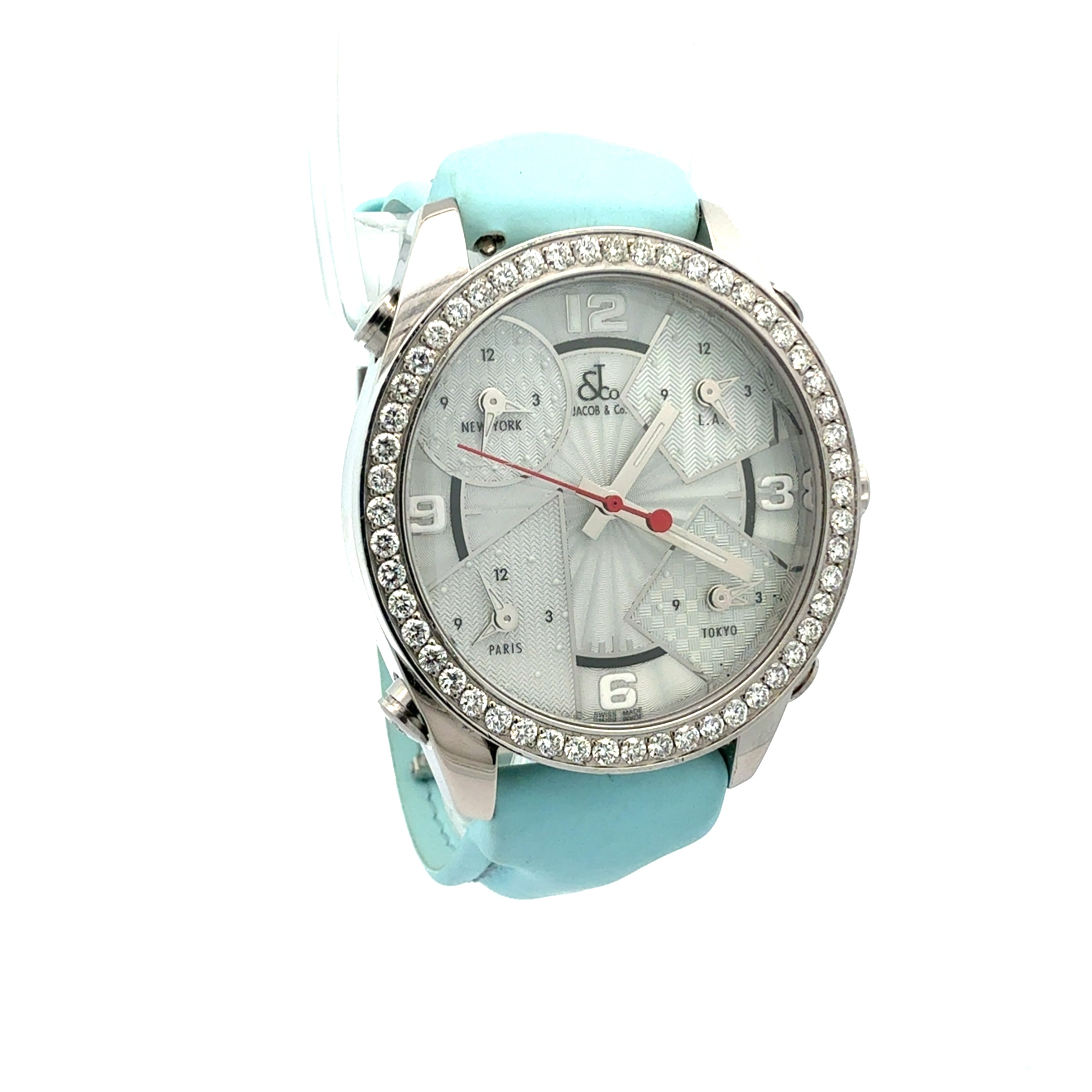 Jacob & Co Five Time Zone Watch Diamond Bezel