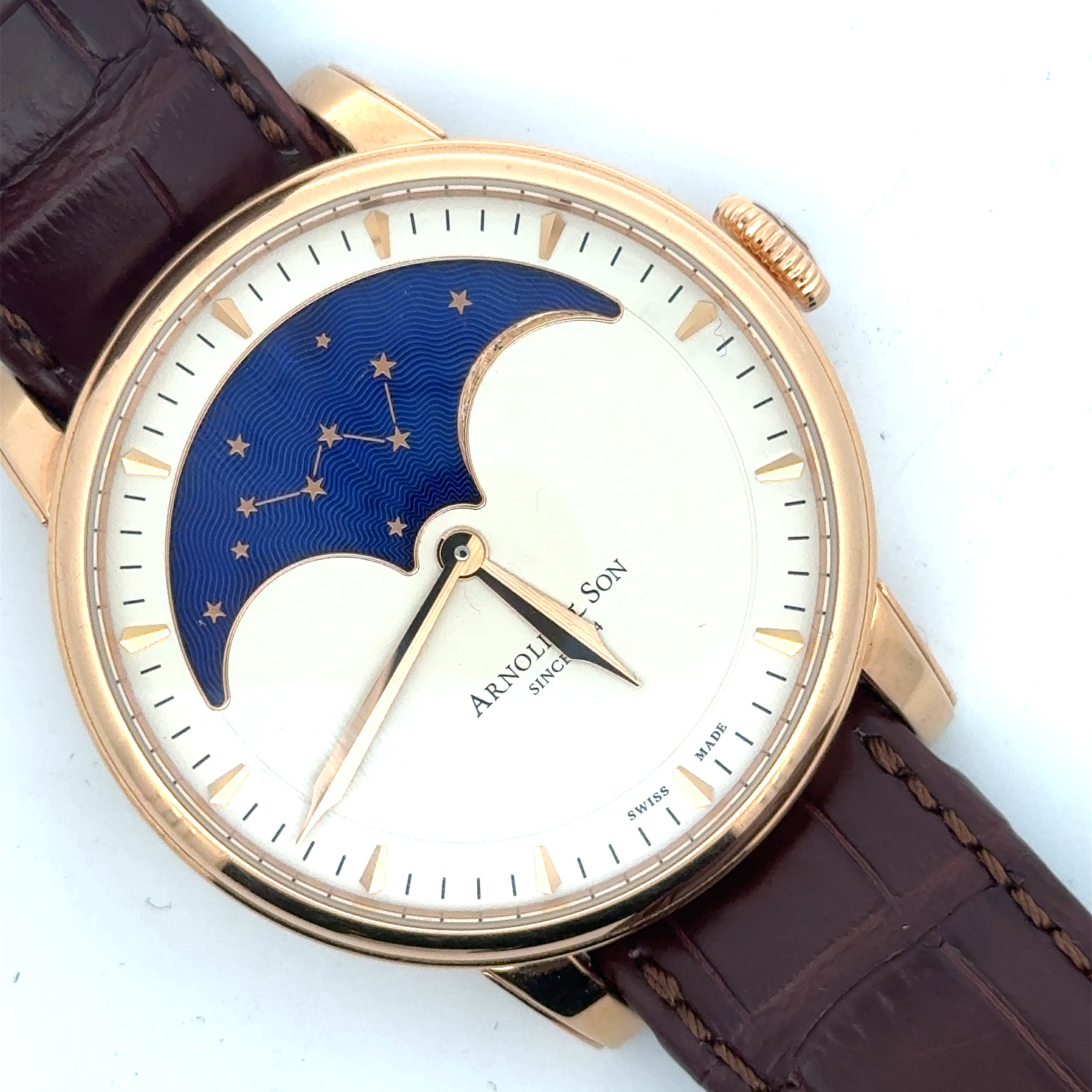 Arnold & Son 18ct Rose Gold HM Perpetual Moon reference 1GLAR.I01A