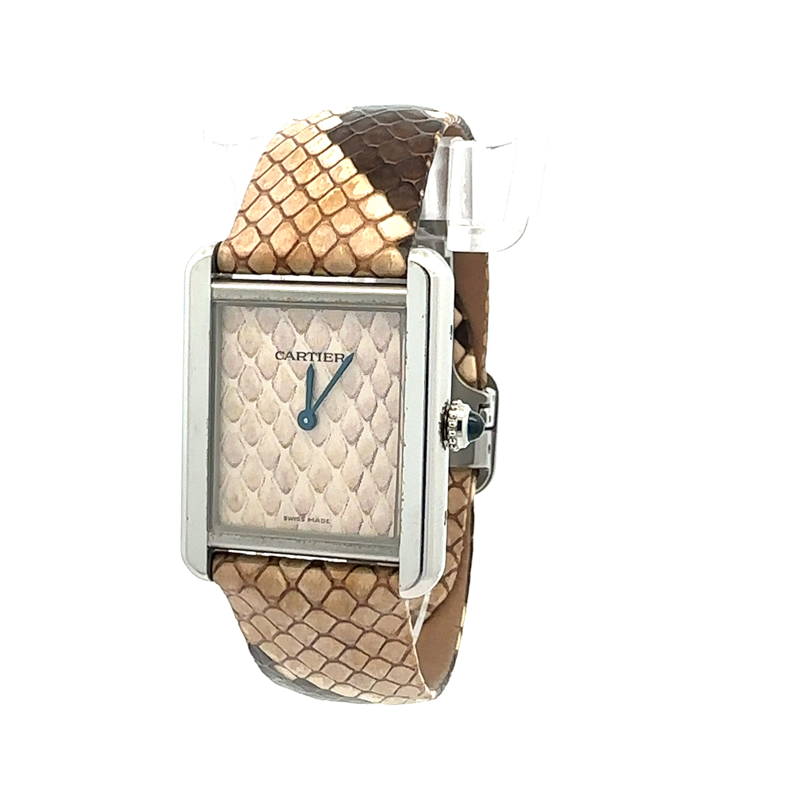 Cartier Tank Solo reference 3170 Snake Skin Dial