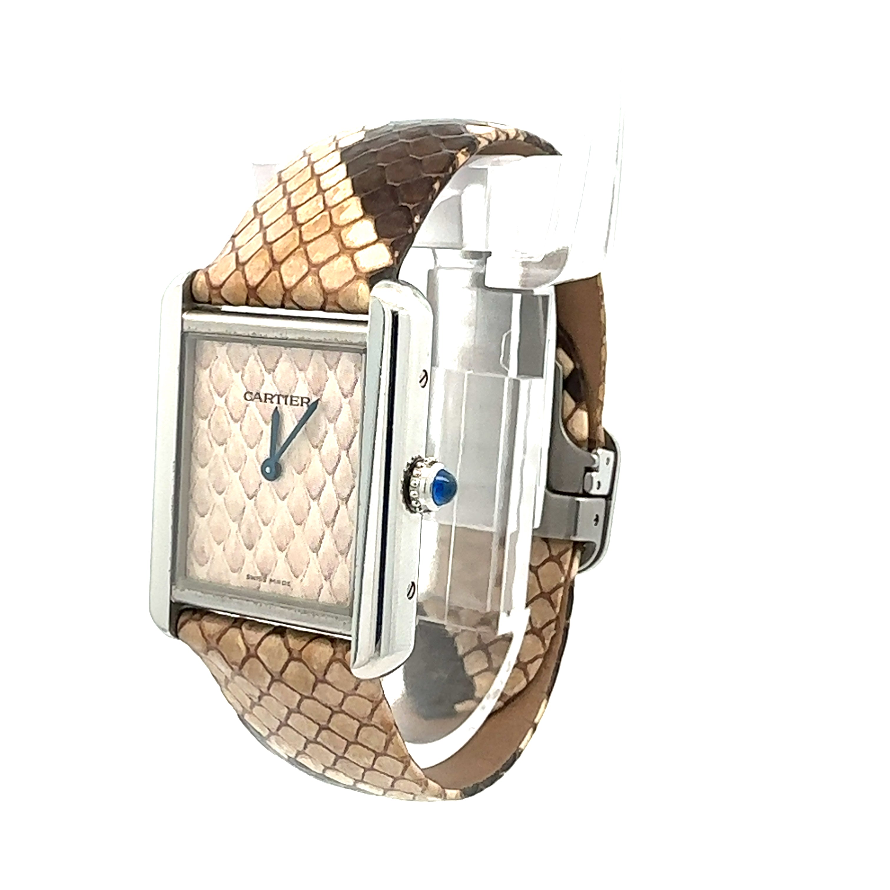 Cartier Tank Solo reference 3170 Snake Skin Dial