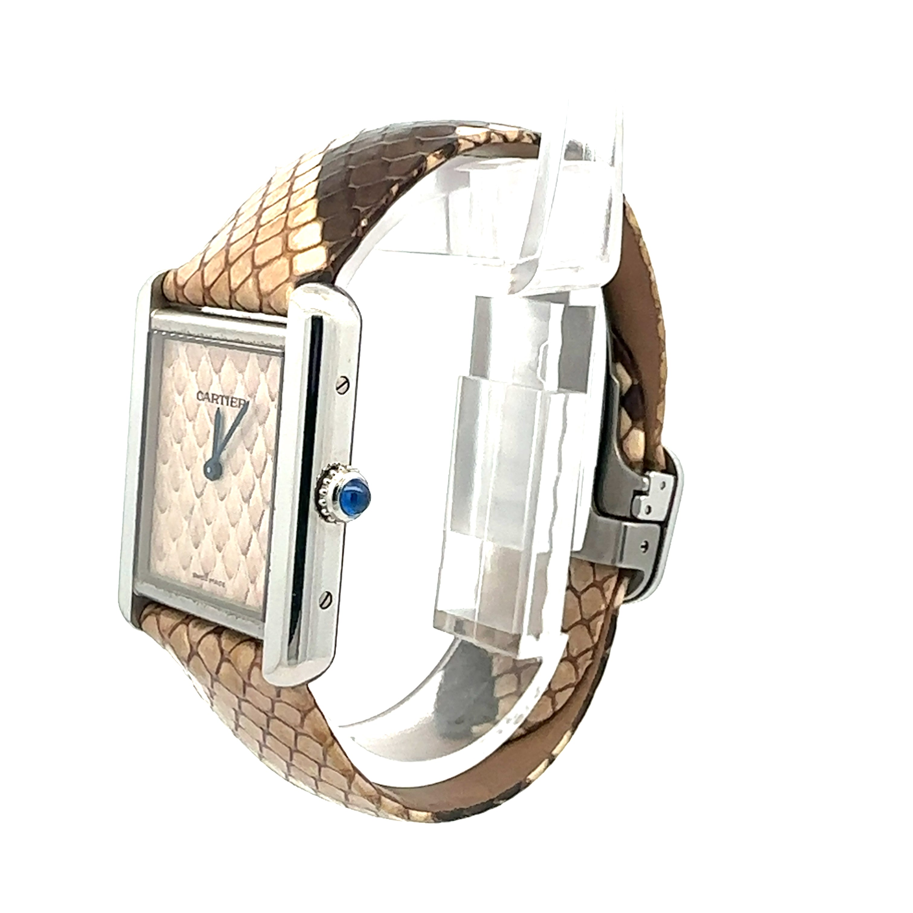 Cartier Tank Solo reference 3170 Snake Skin Dial