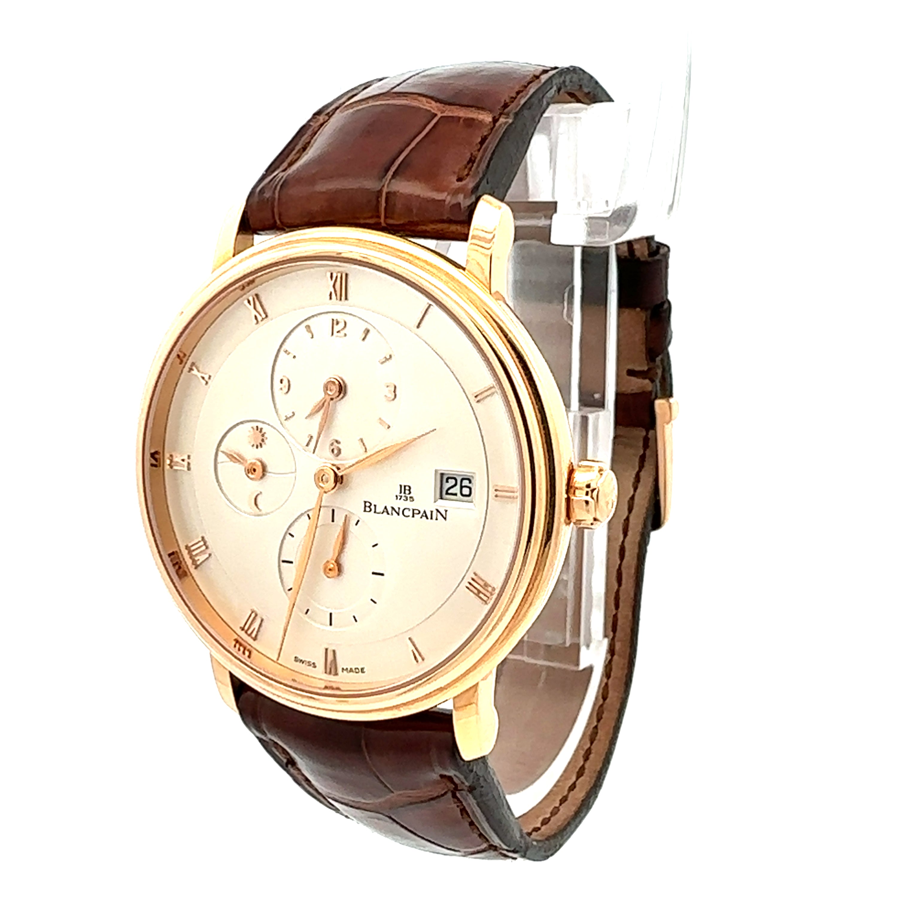 Blancpain 18ct Rose Gold Villeret Time Zone reference 6260-3642-55