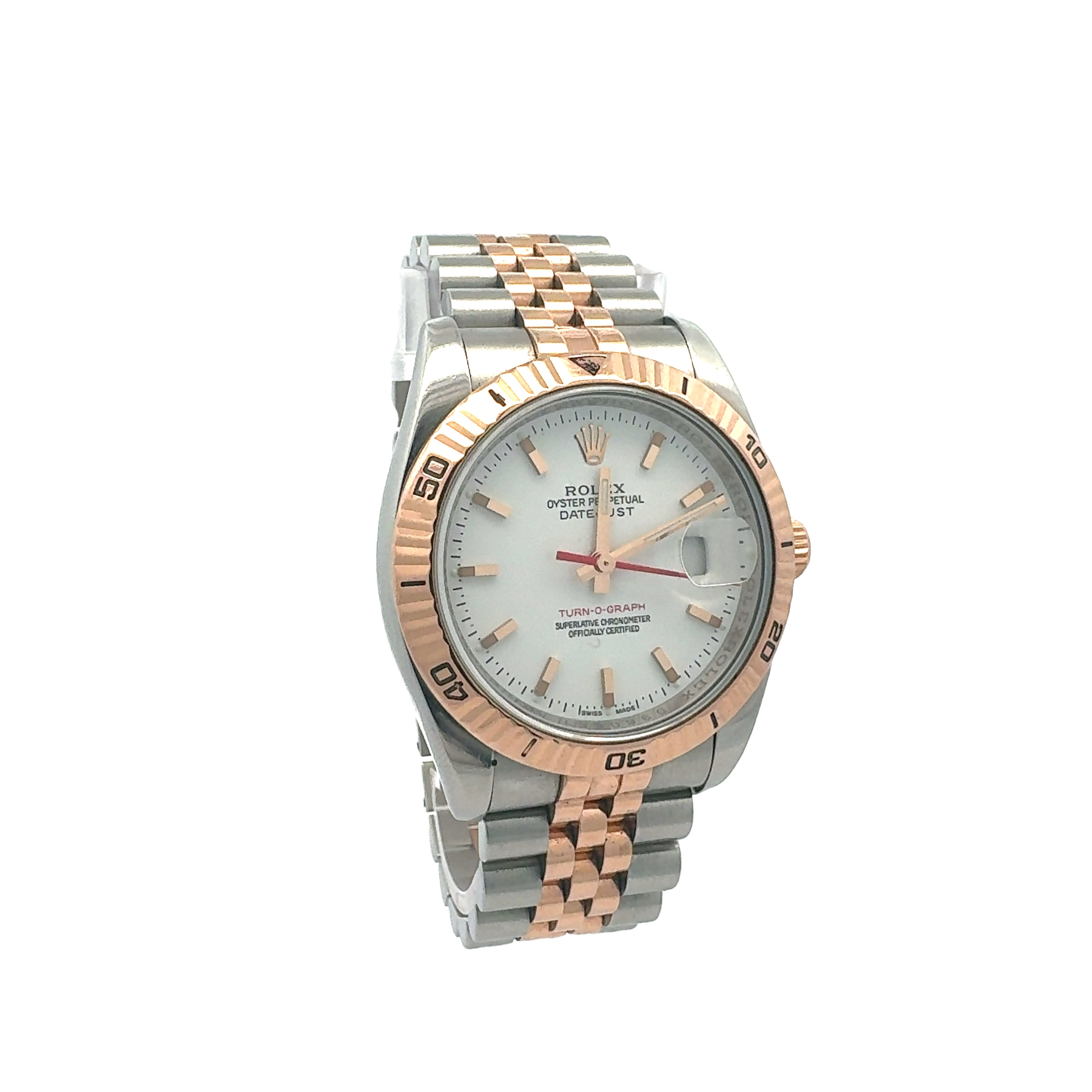 Rolex Steel and Rose Gold Datejust Turnograph reference 116263