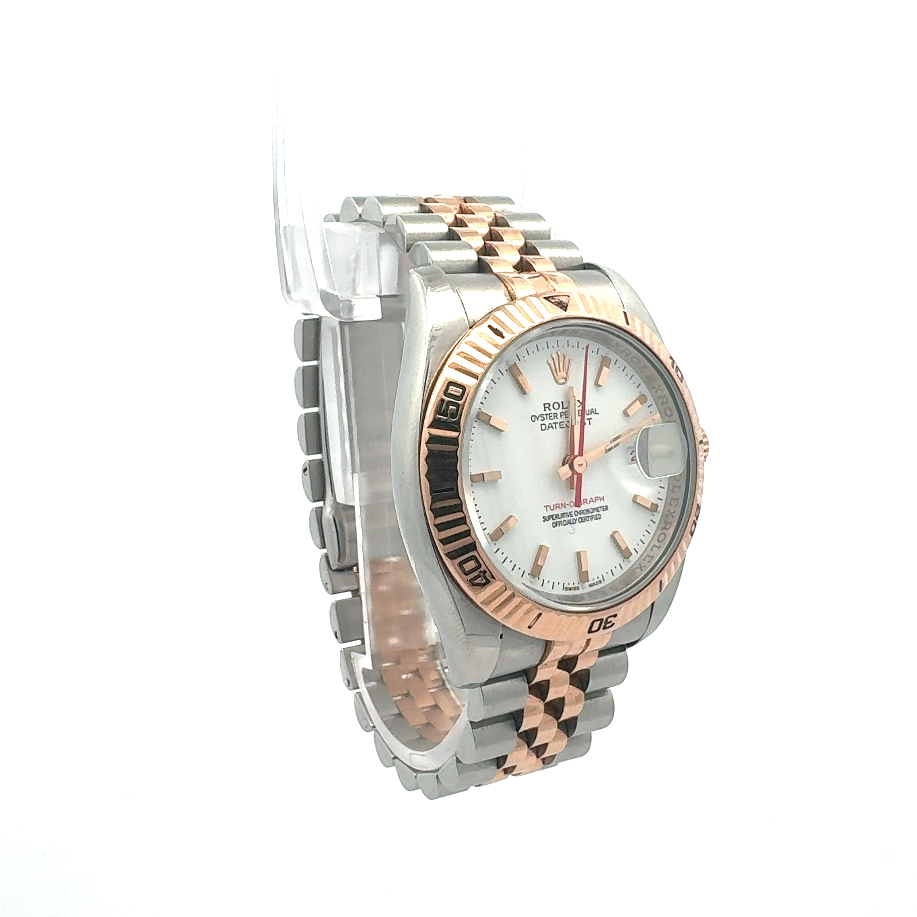 Rolex Steel and Rose Gold Datejust Turnograph reference 116263