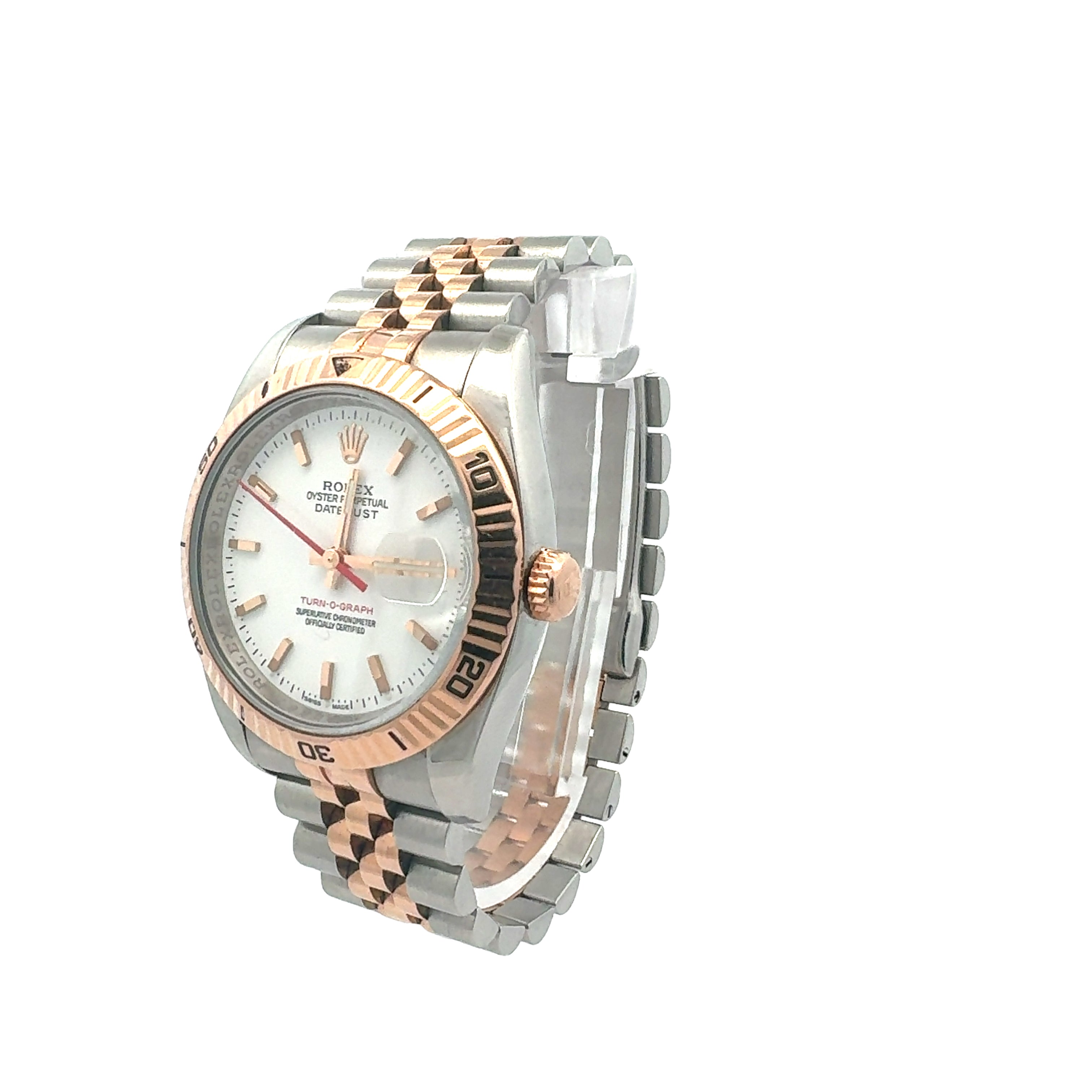 Rolex Steel and Rose Gold Datejust Turnograph reference 116263